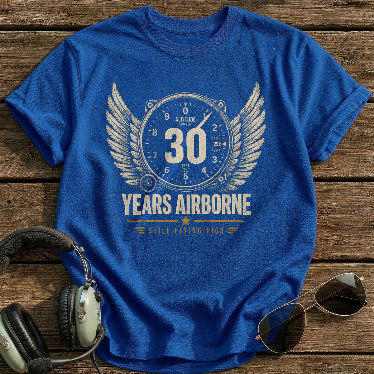 30 Still Flying T-Shirt - Royal