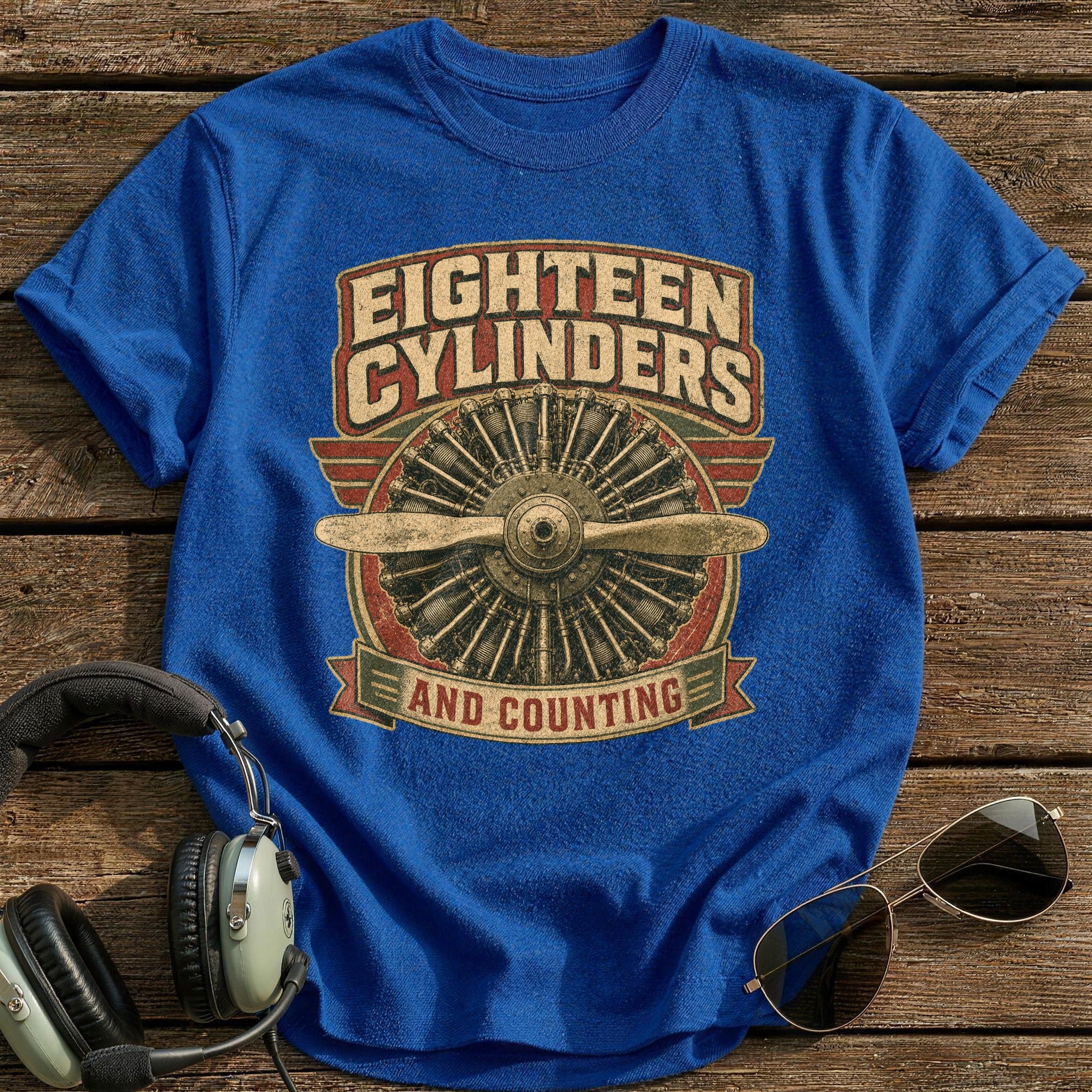 Eighteen Cylinders T-Shirt - Royal