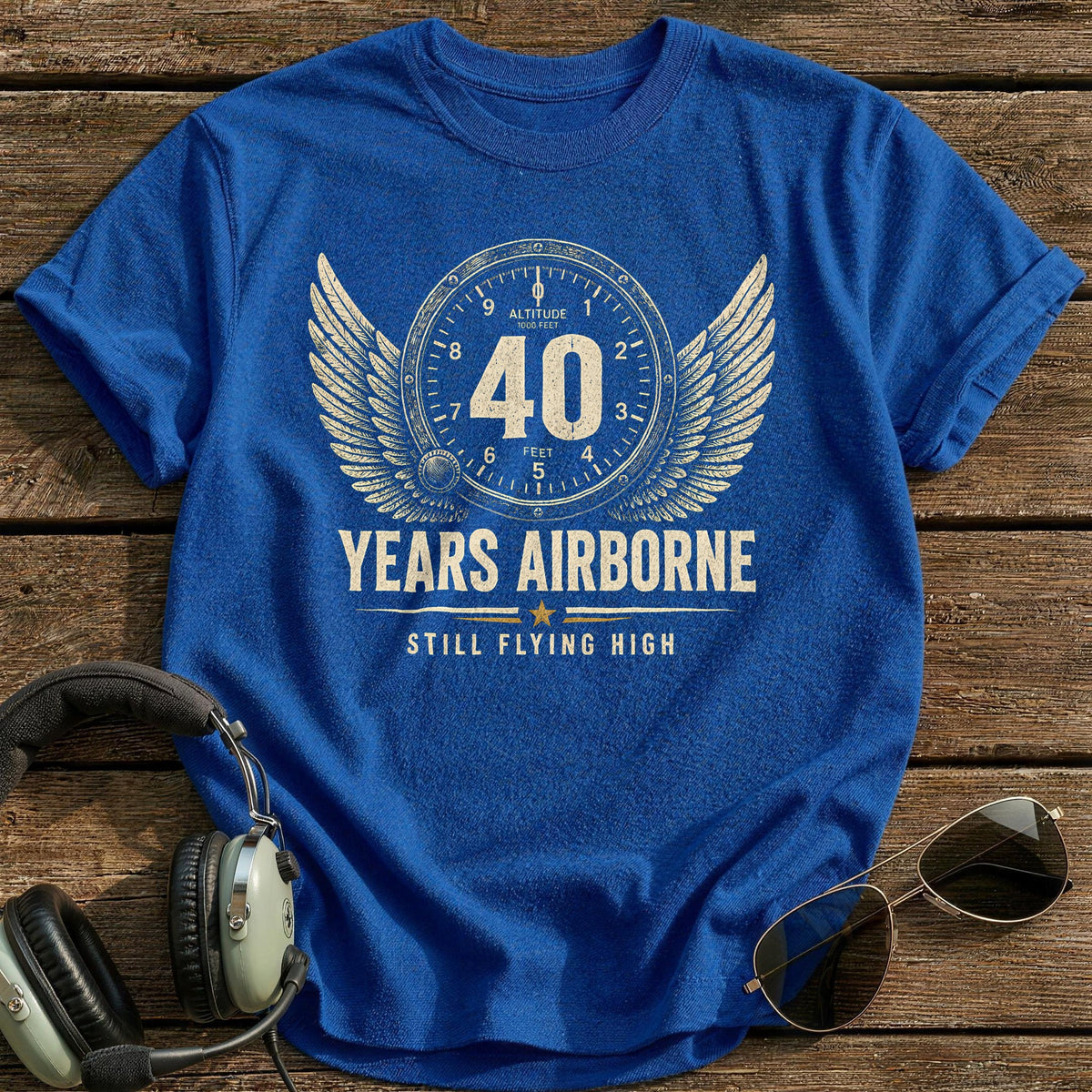 40 Still Flying T-Shirt - Royal