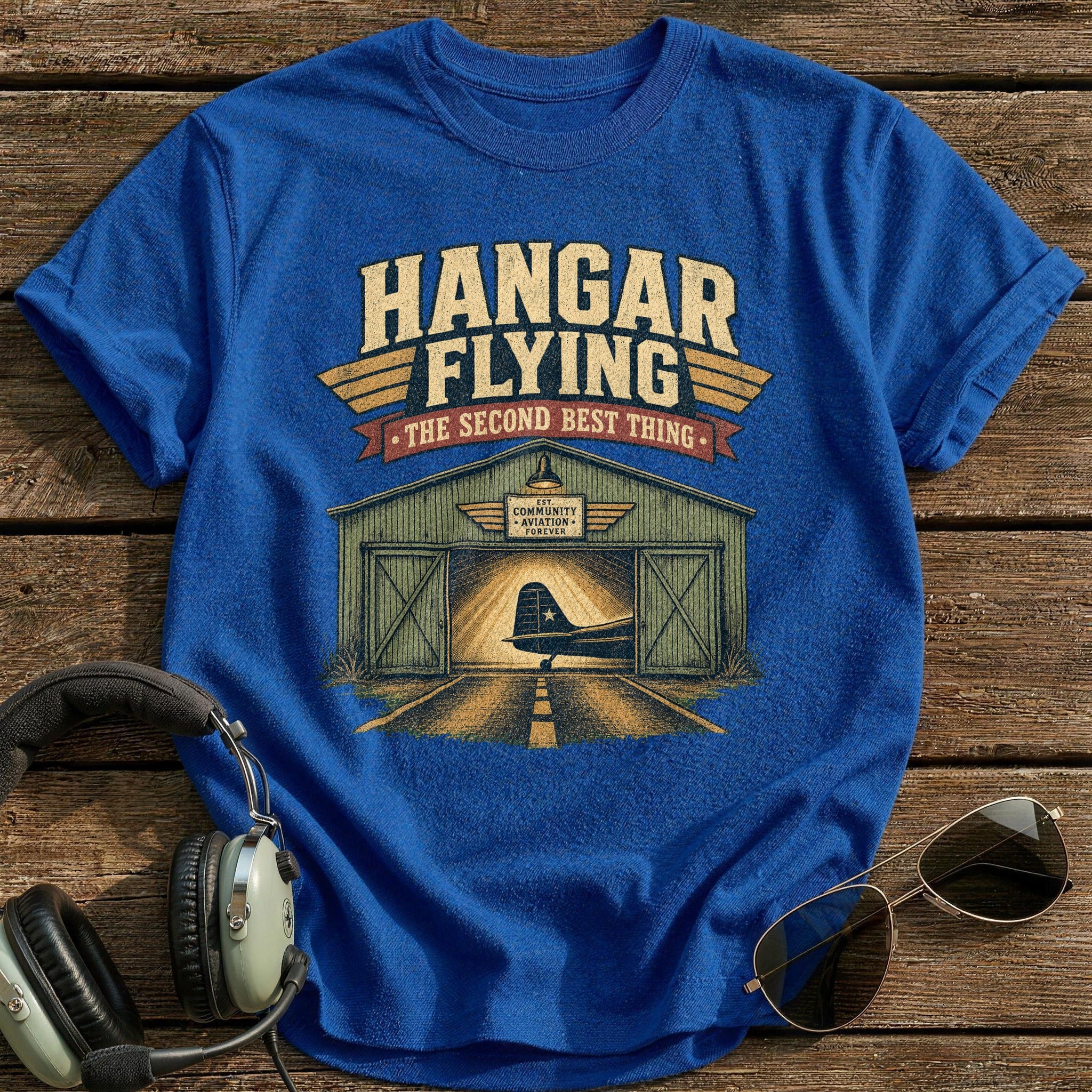 Hangar Flying T-Shirt - Royal