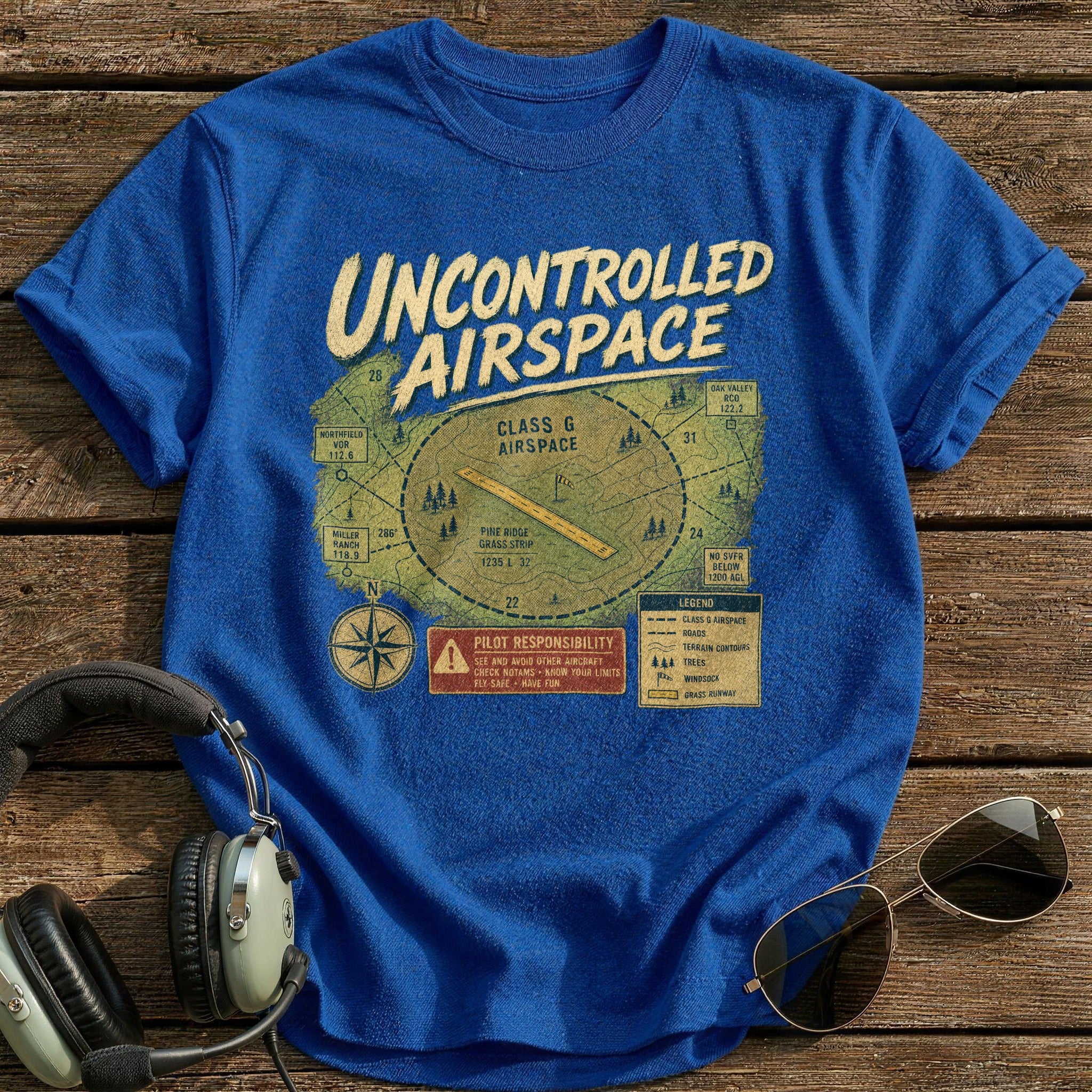 Uncontrolled Airspace T-Shirt - Royal