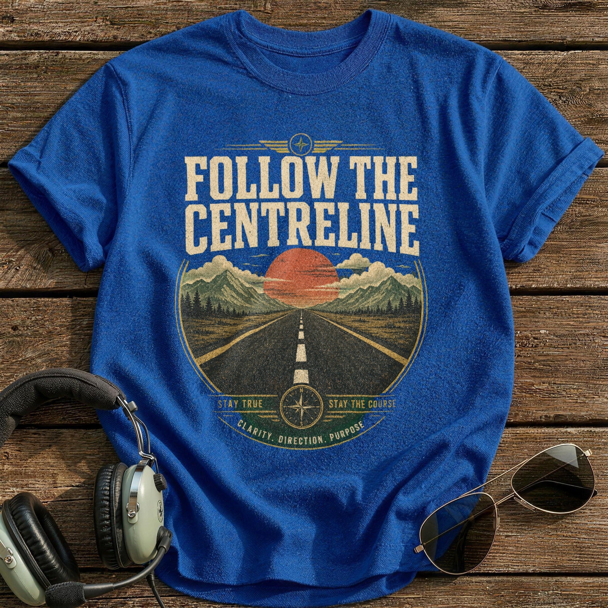 Follow the Centreline T-Shirt - Royal