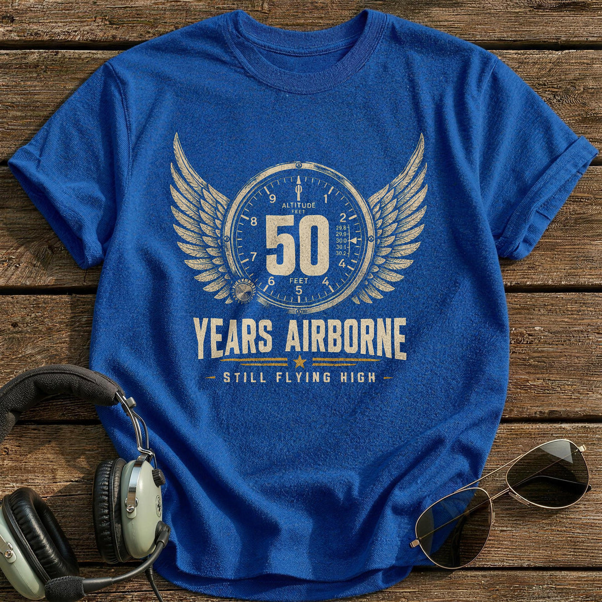 50 Still Flying T-Shirt - Royal