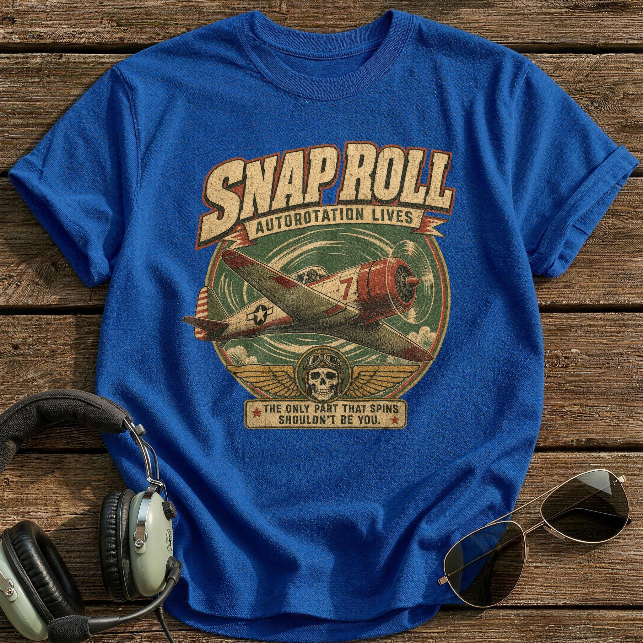 Snap Roll T-Shirt - Royal