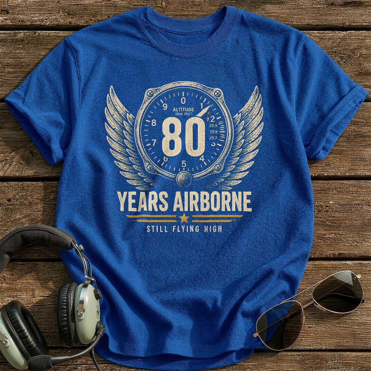 80 Still Flying T-Shirt - Royal