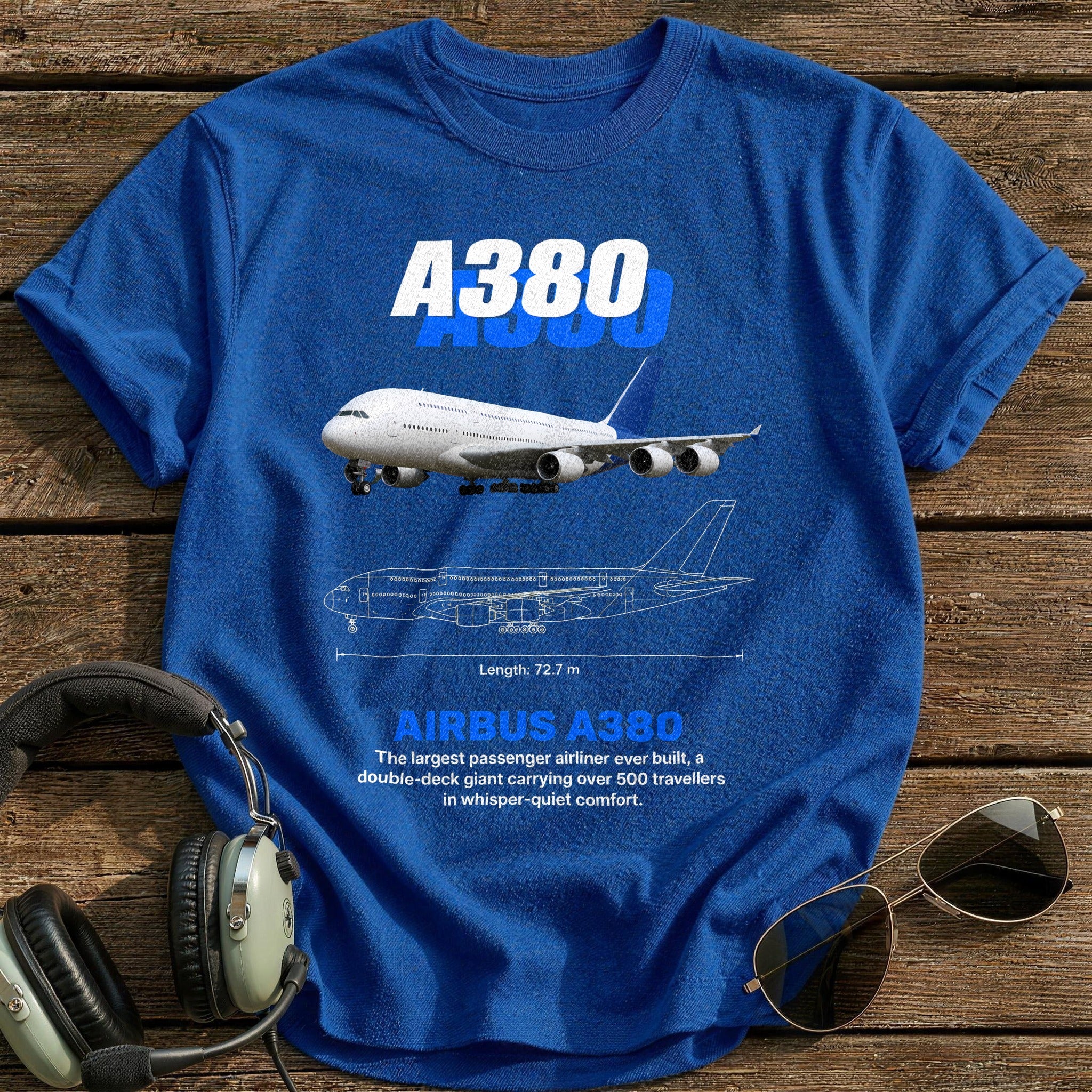 A380 96 T-Shirt - Royal