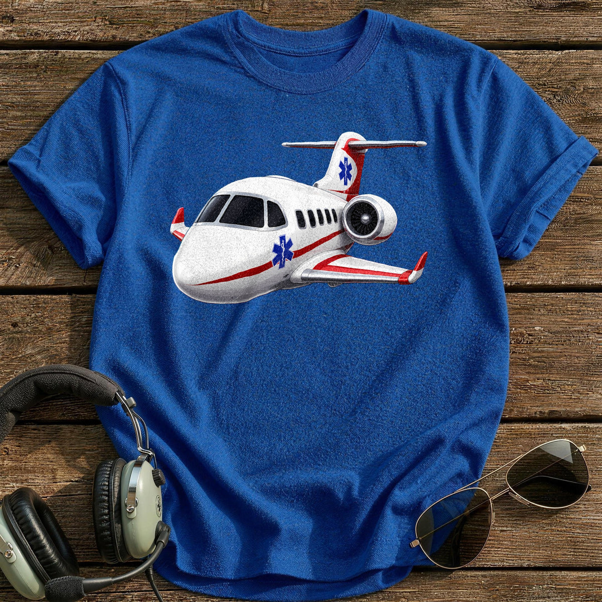 Air Ambulance Plane 70 T-Shirt - Royal