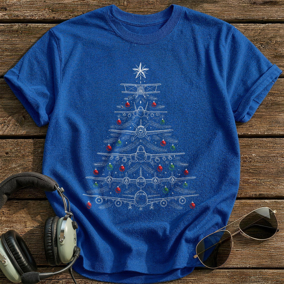 Aircraft Types Tree 38 T-Shirt - Royal