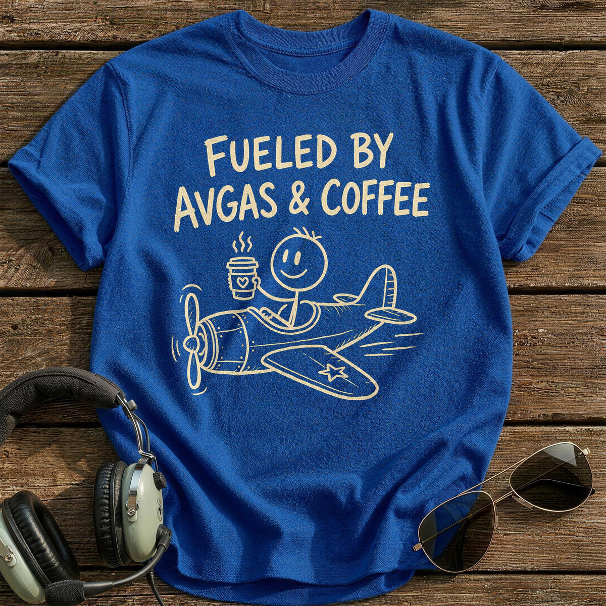 Avgas Coffee 36 T-Shirt - Royal