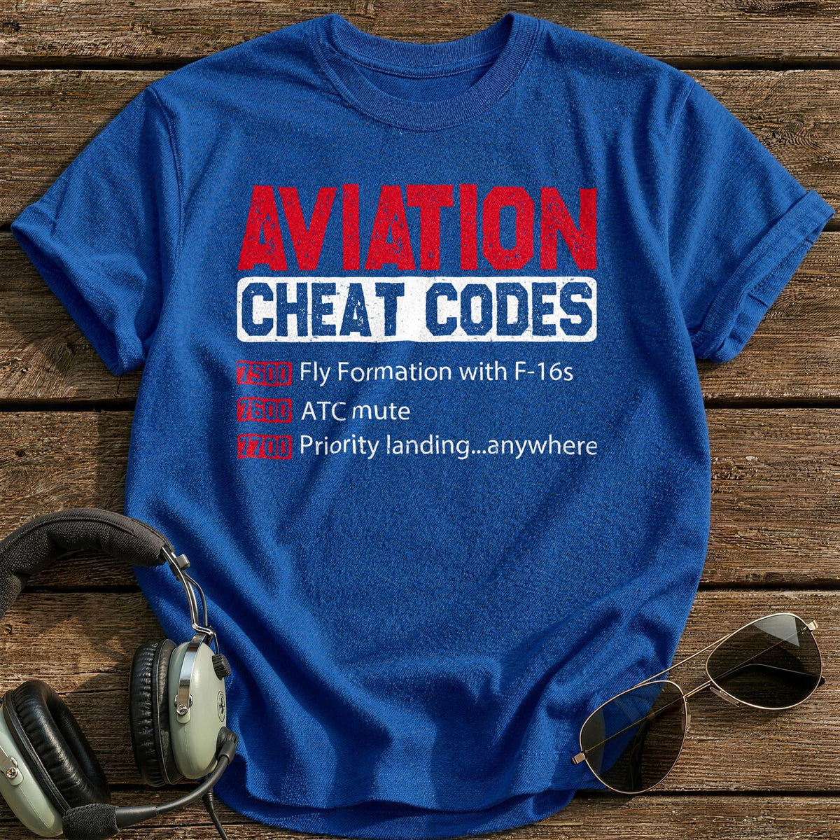 Aviation Cheat Codes Kids T-Shirt - Royal