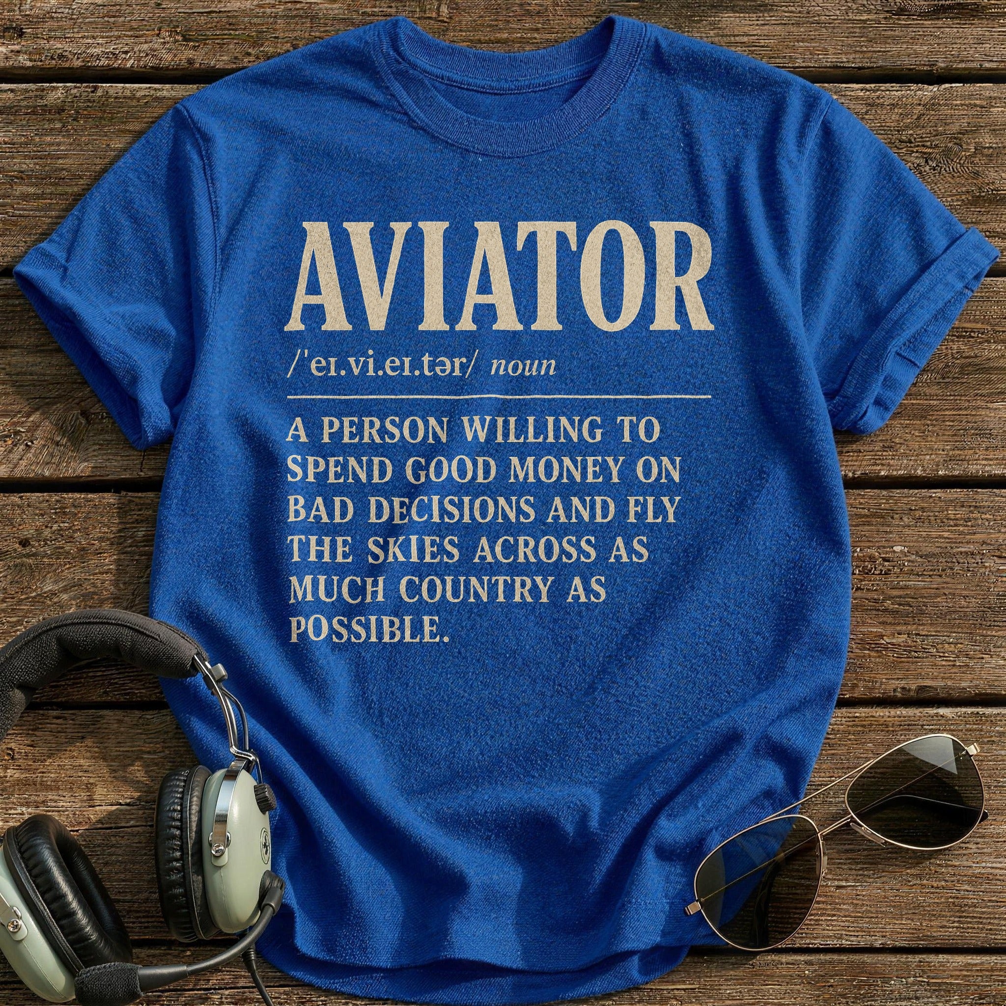Aviator Definition T-Shirt - Royal
