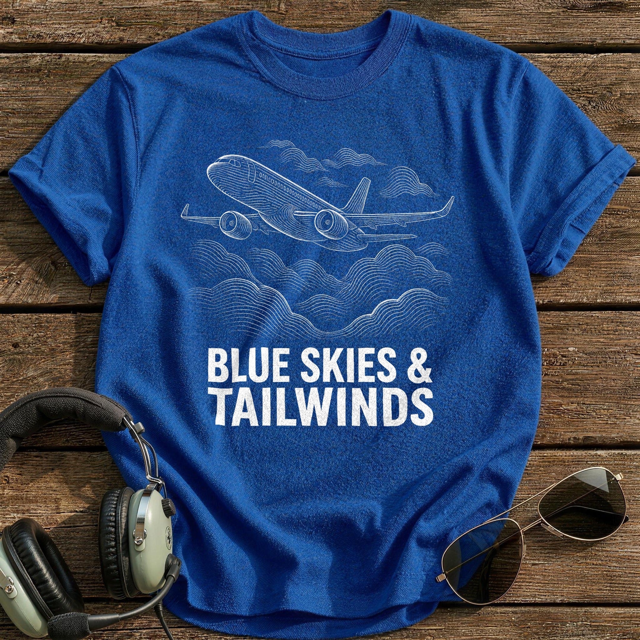 Blue Skies 45 T-Shirt - Royal