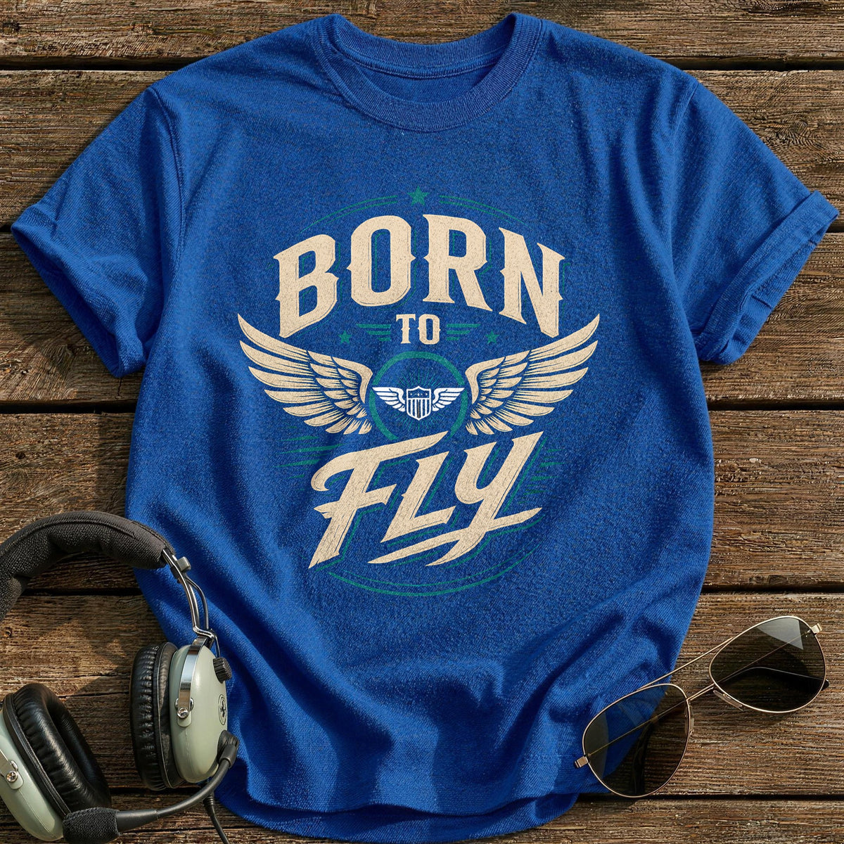 Born Airborne T-Shirt - Royal
