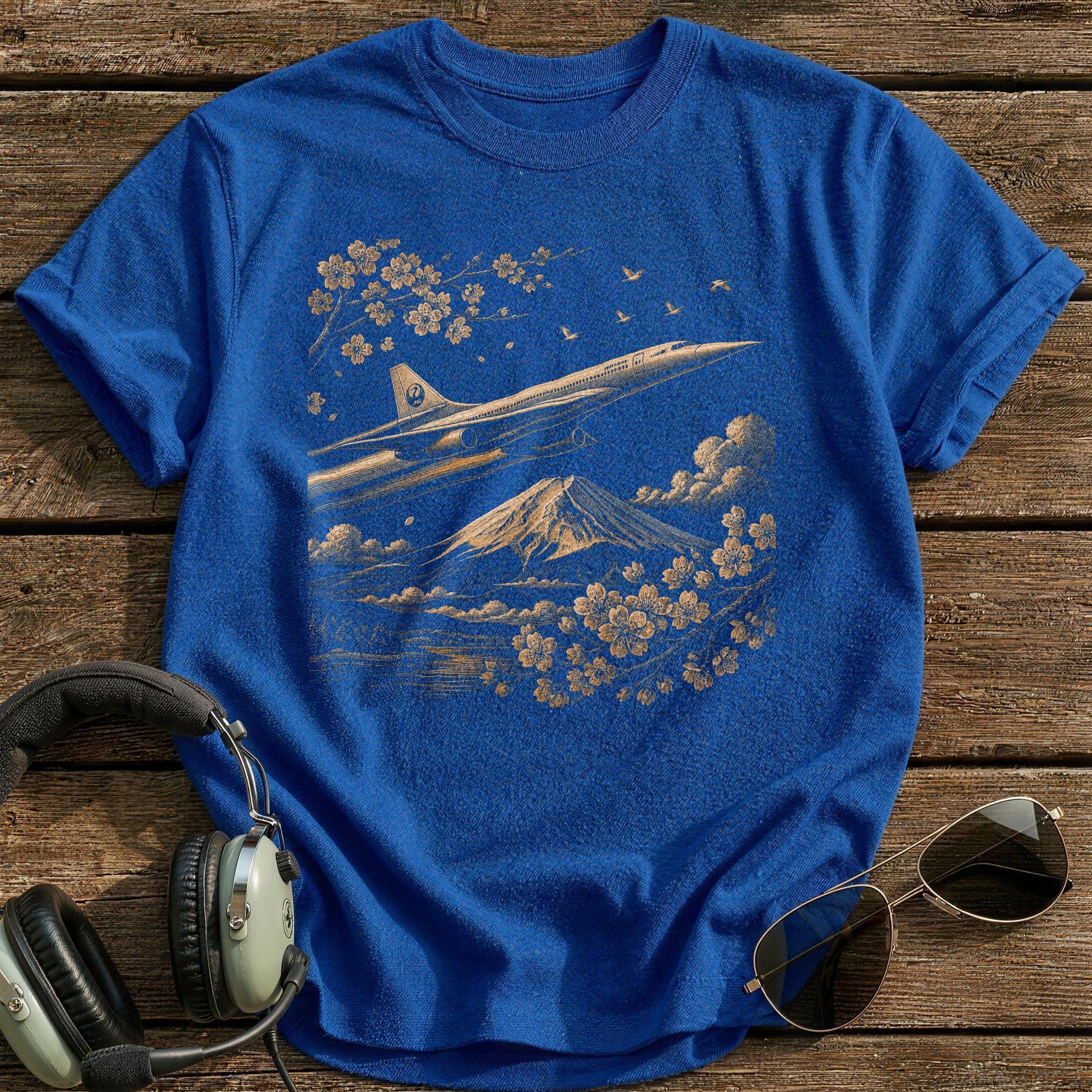 Bullet Jet & Blossom T-Shirt - Royal