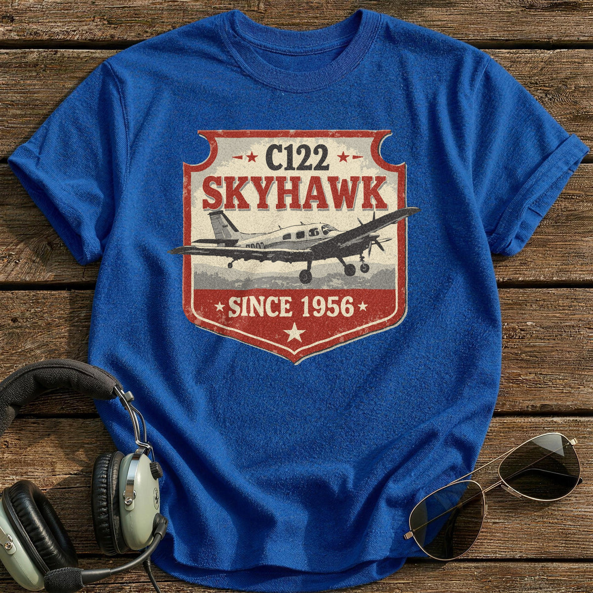C122 Skyhawk Since 1956 T-Shirt - Royal