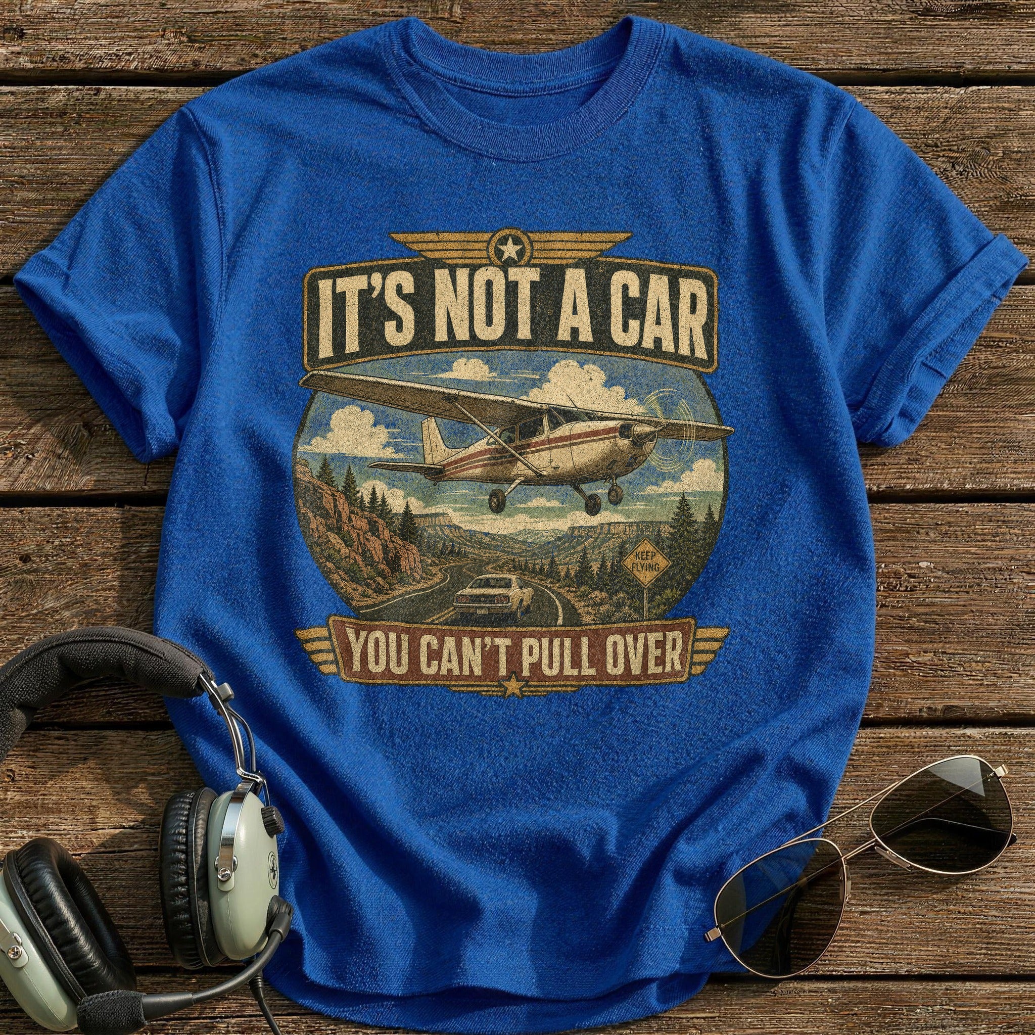 Can't Pull Over T-Shirt - Royal