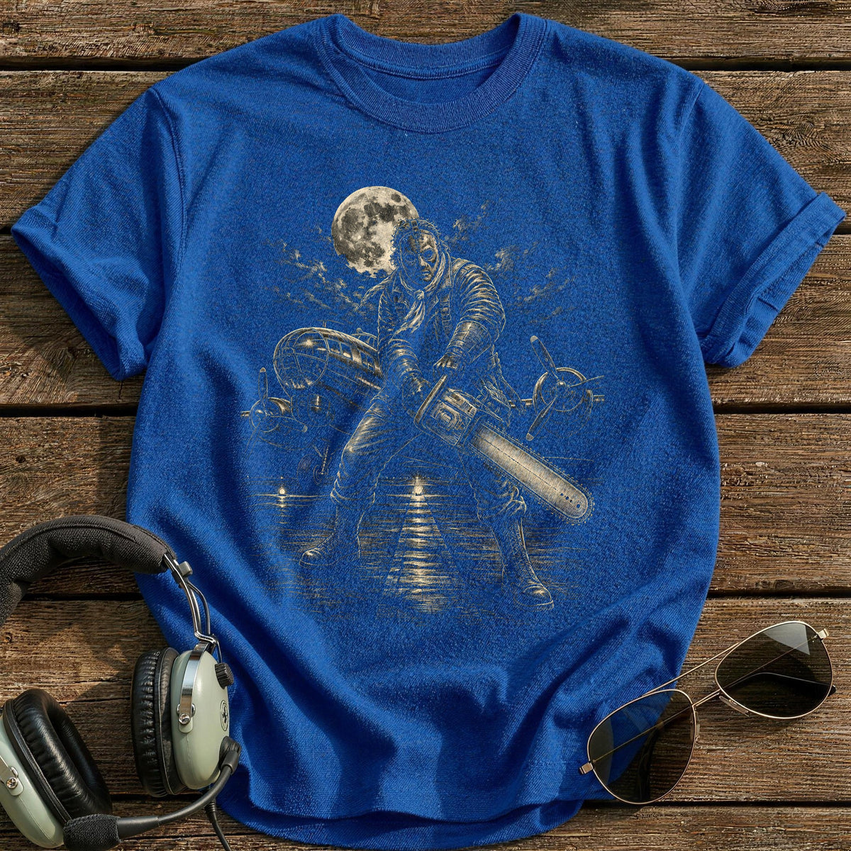 Chainsaw Scene 17 T-Shirt - Royal