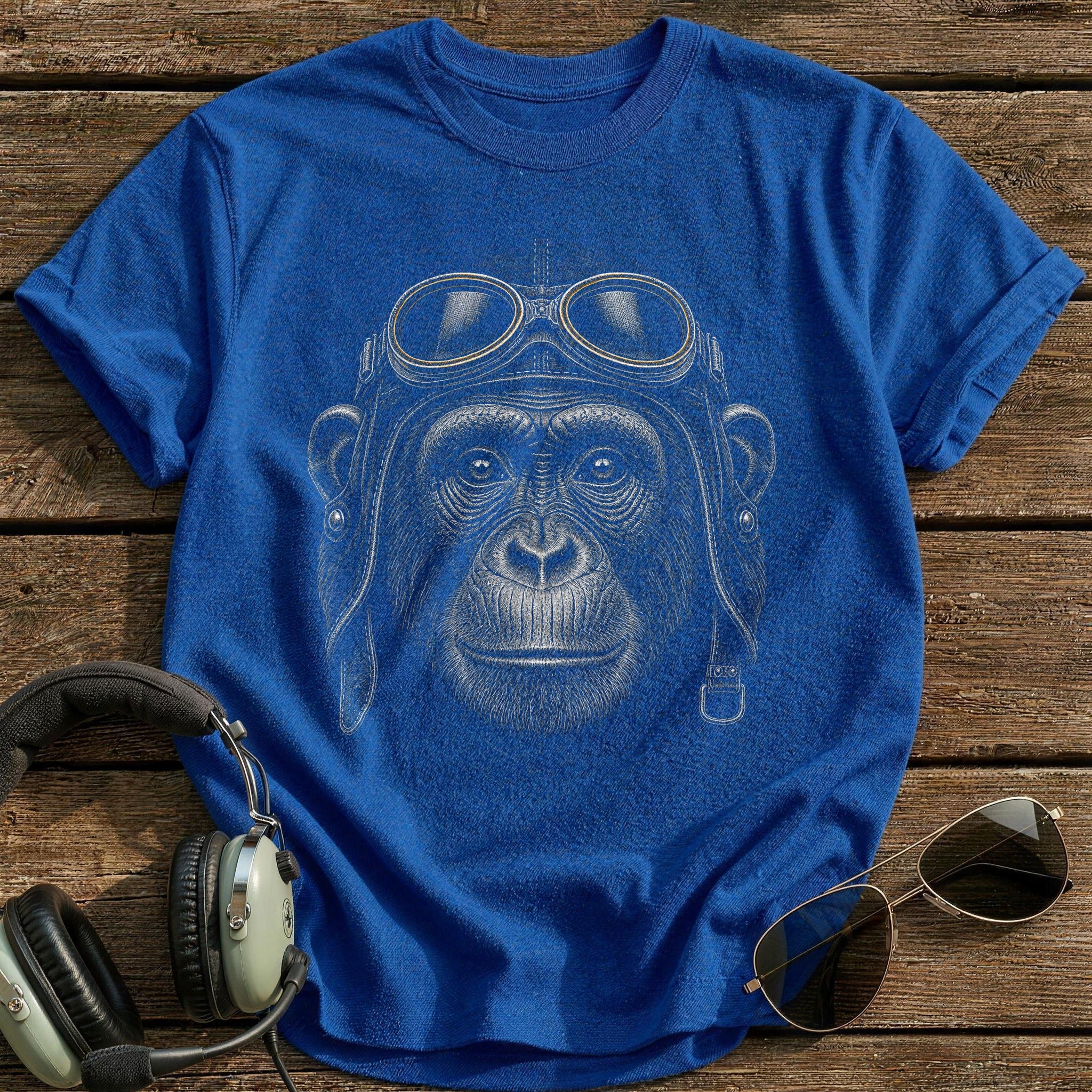 Chimp Aviator (Warm Amber) T-Shirt - Royal