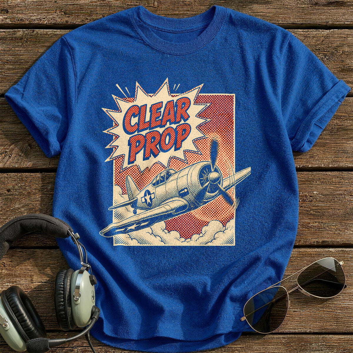 Clear Prop Comic 60 T-Shirt - Royal