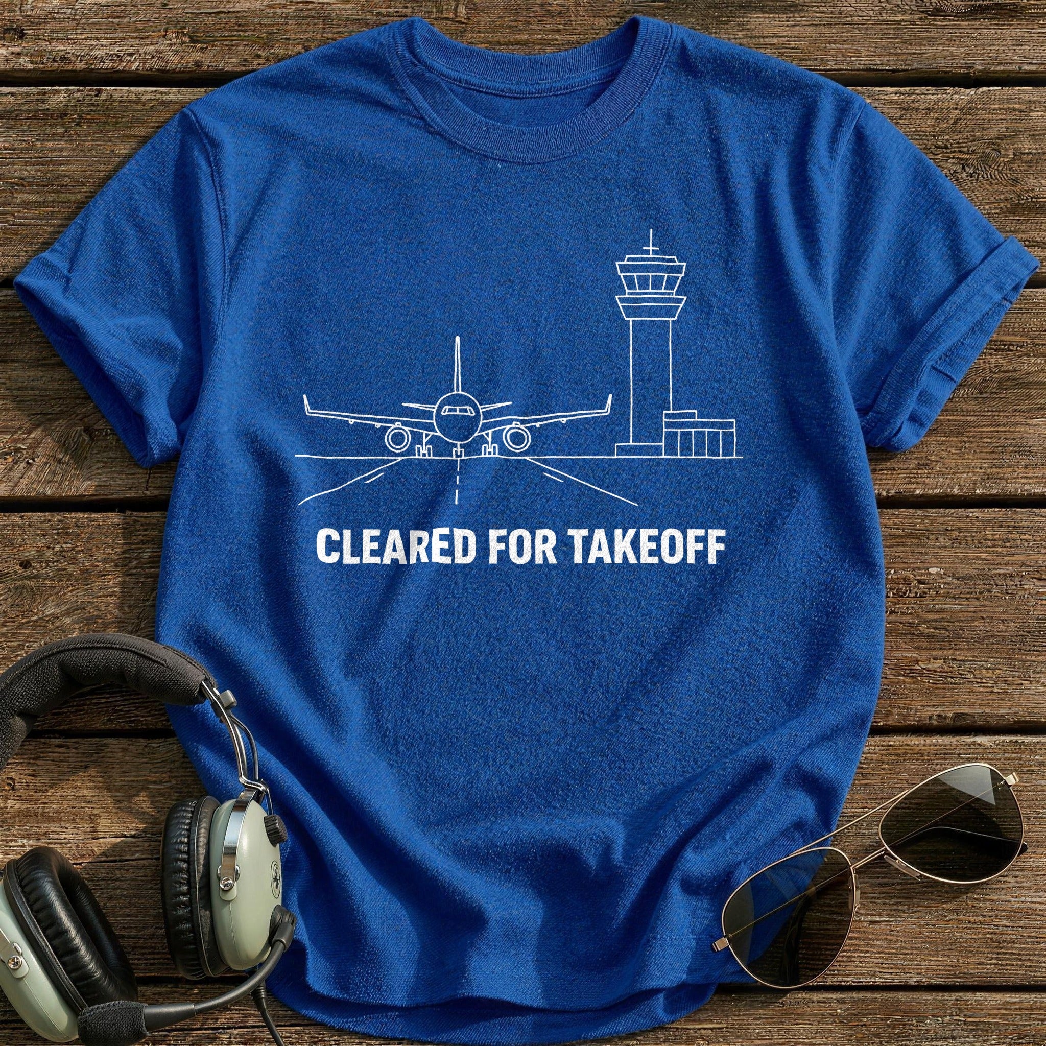 Cleared For Takeoff 44 T-Shirt - Royal