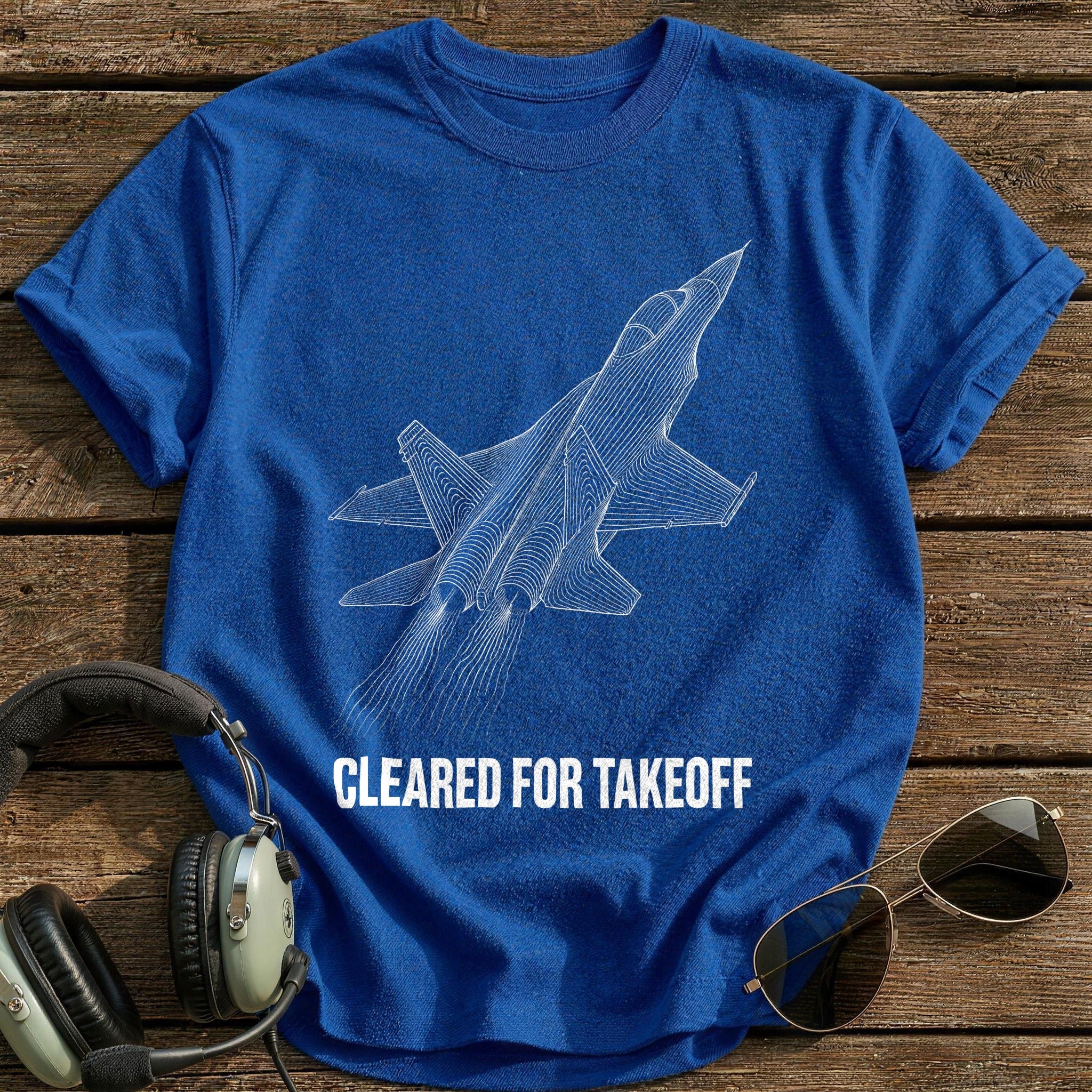 Cleared Takeoff 31 T-Shirt - Royal