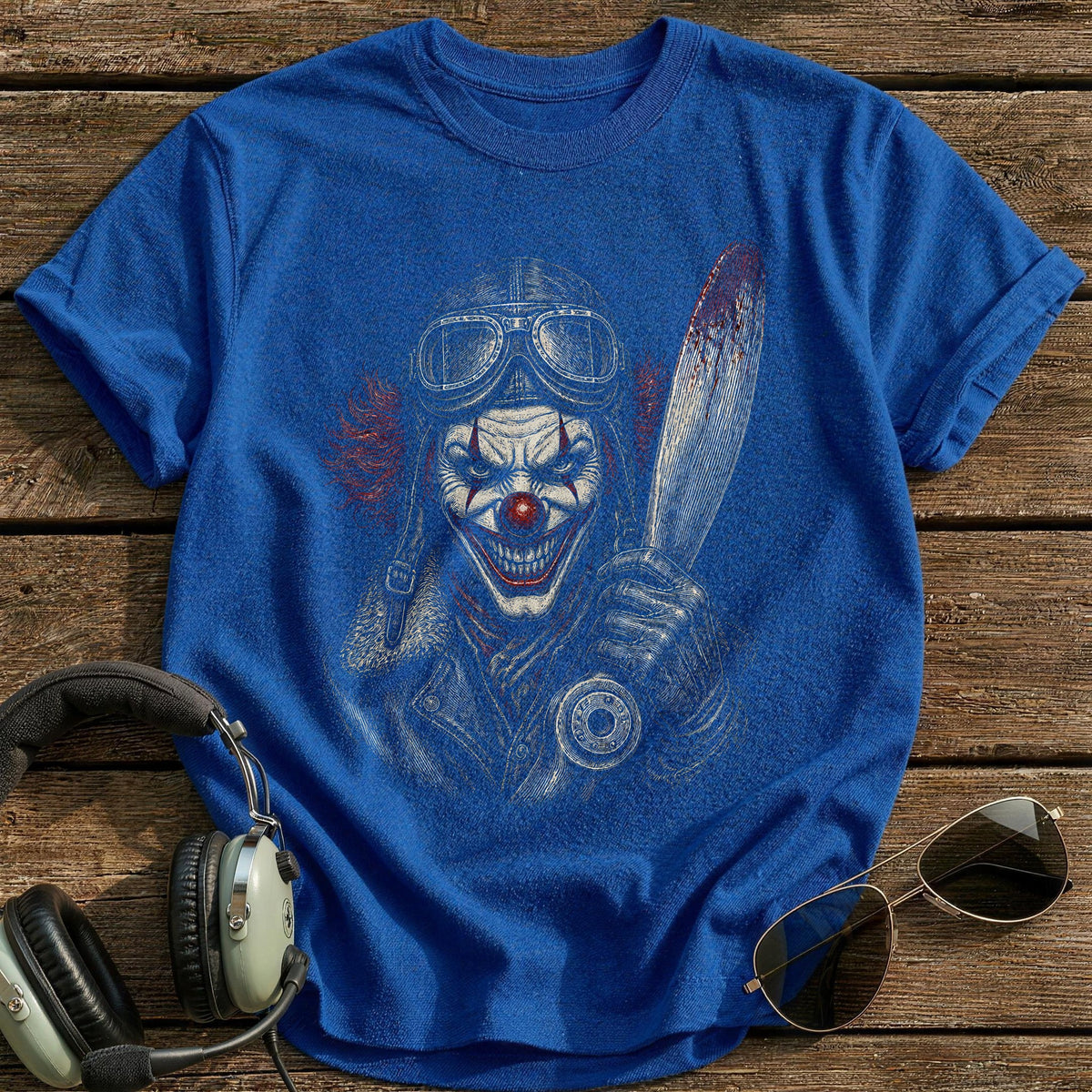 Clown Etched 48 T-Shirt - Royal