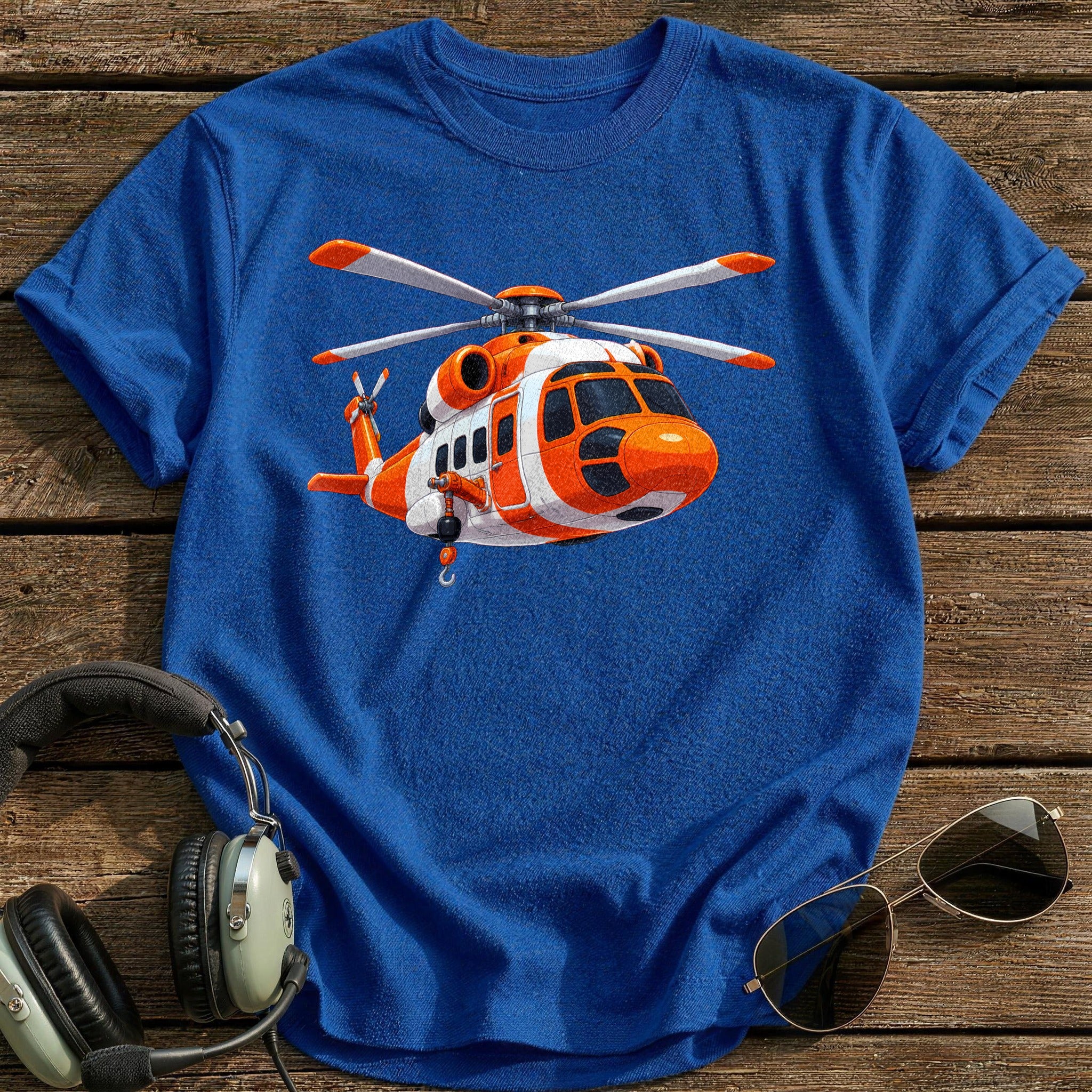 Coastguardheli 45 T-Shirt - Royal