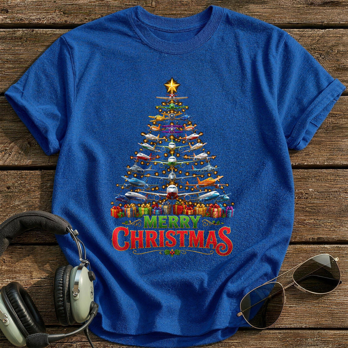 Colourful Plane Tree 74 Kids T-Shirt - Royal