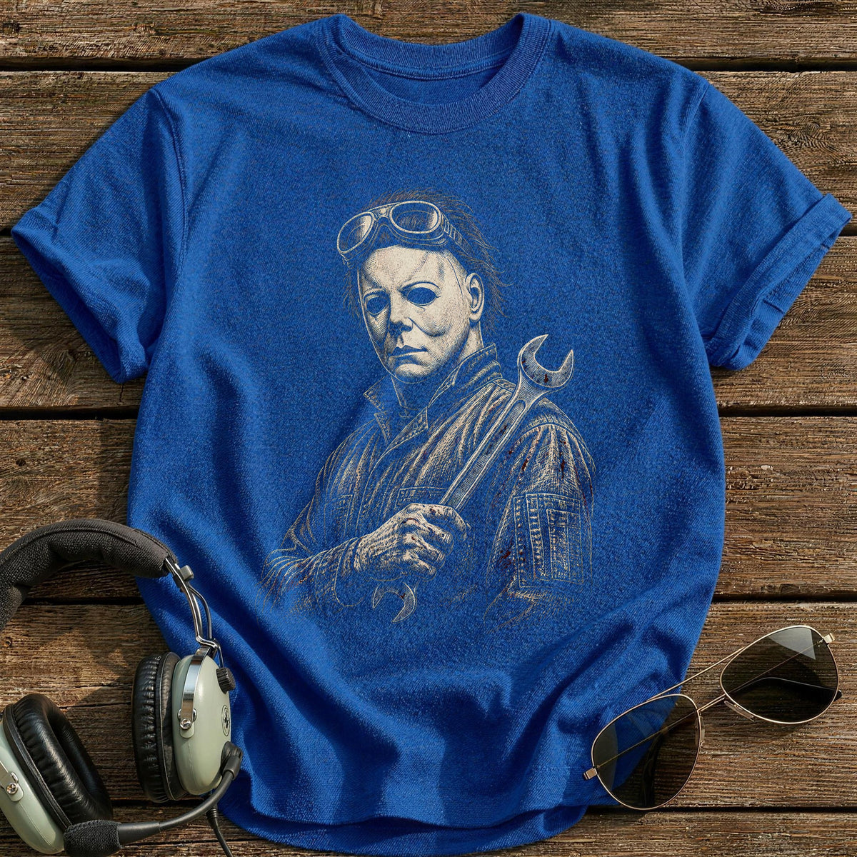 Coverall Etched 26 T-Shirt - Royal