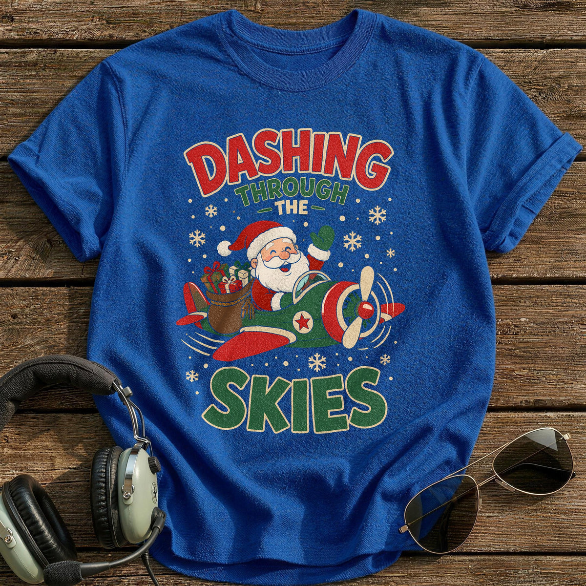 Dashing Through The Skies 38 T-Shirt - Royal