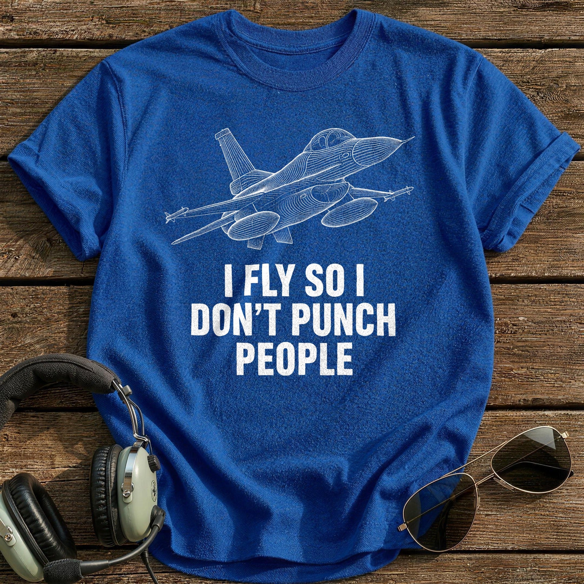 Dont Punch People 74 T-Shirt - Royal