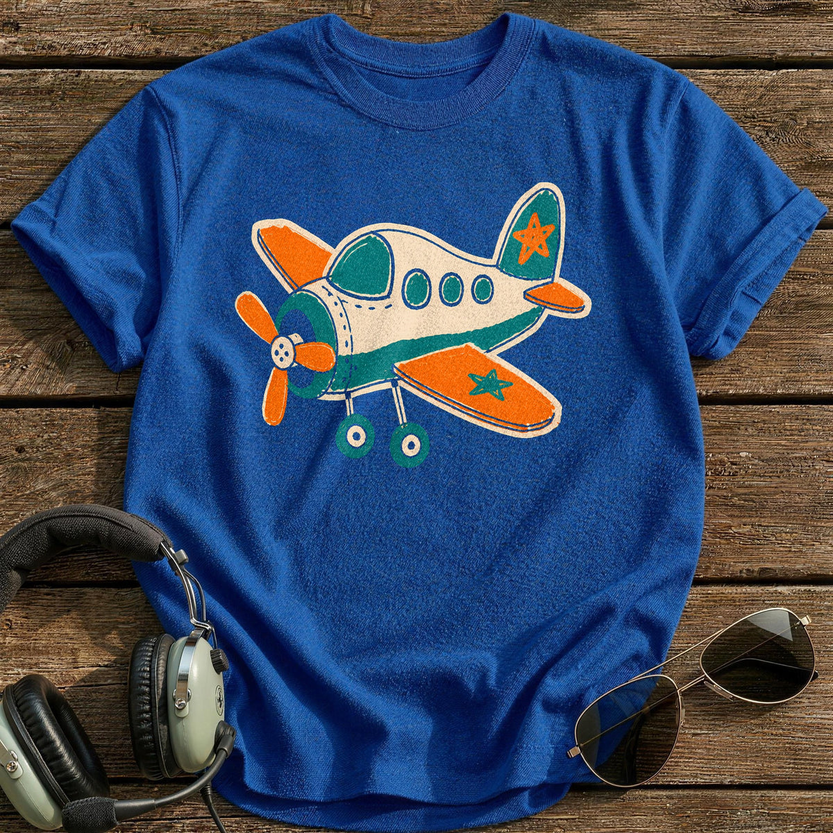 Doodle Squadron T-Shirt - Royal
