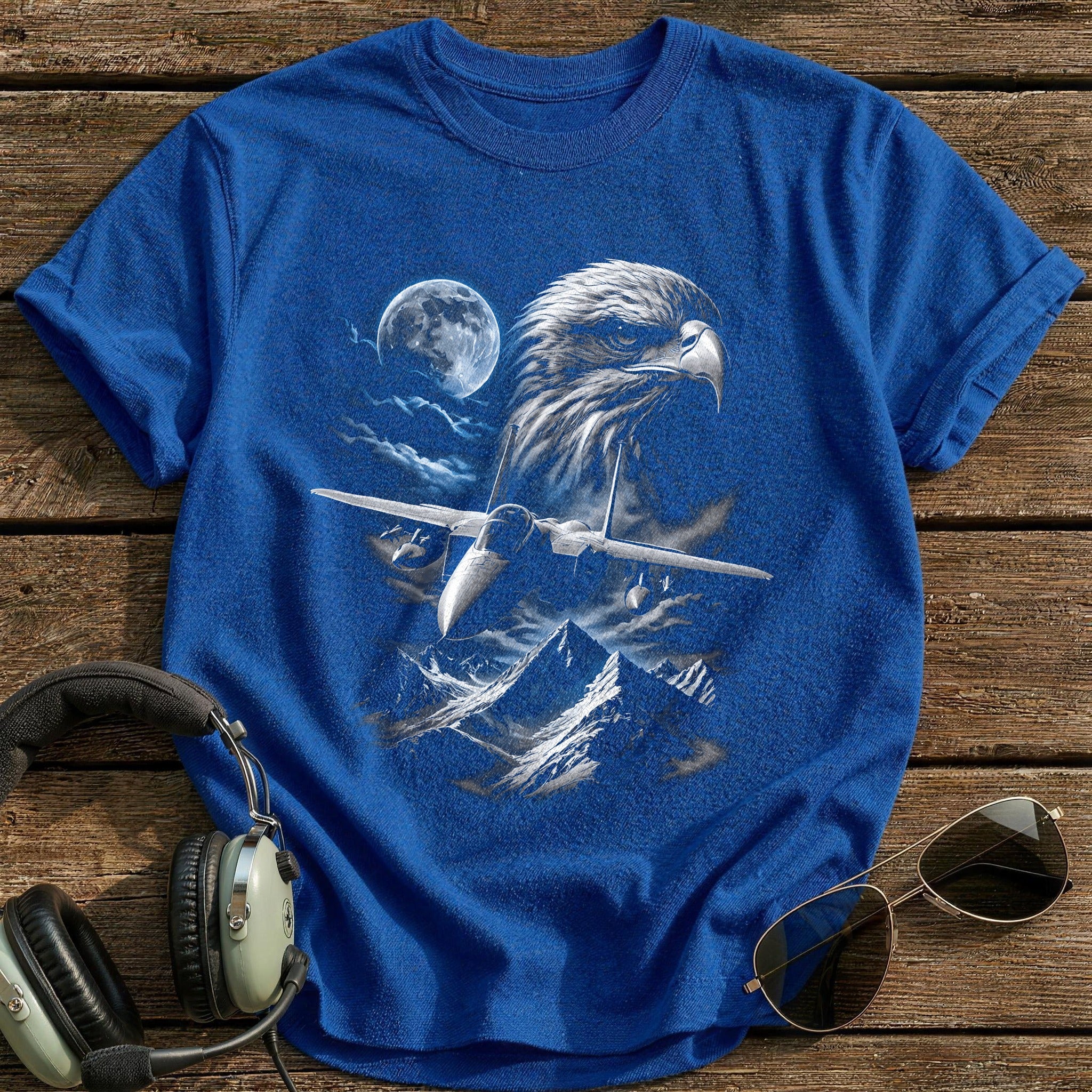 Eagle Jet Mountains T-Shirt - Royal