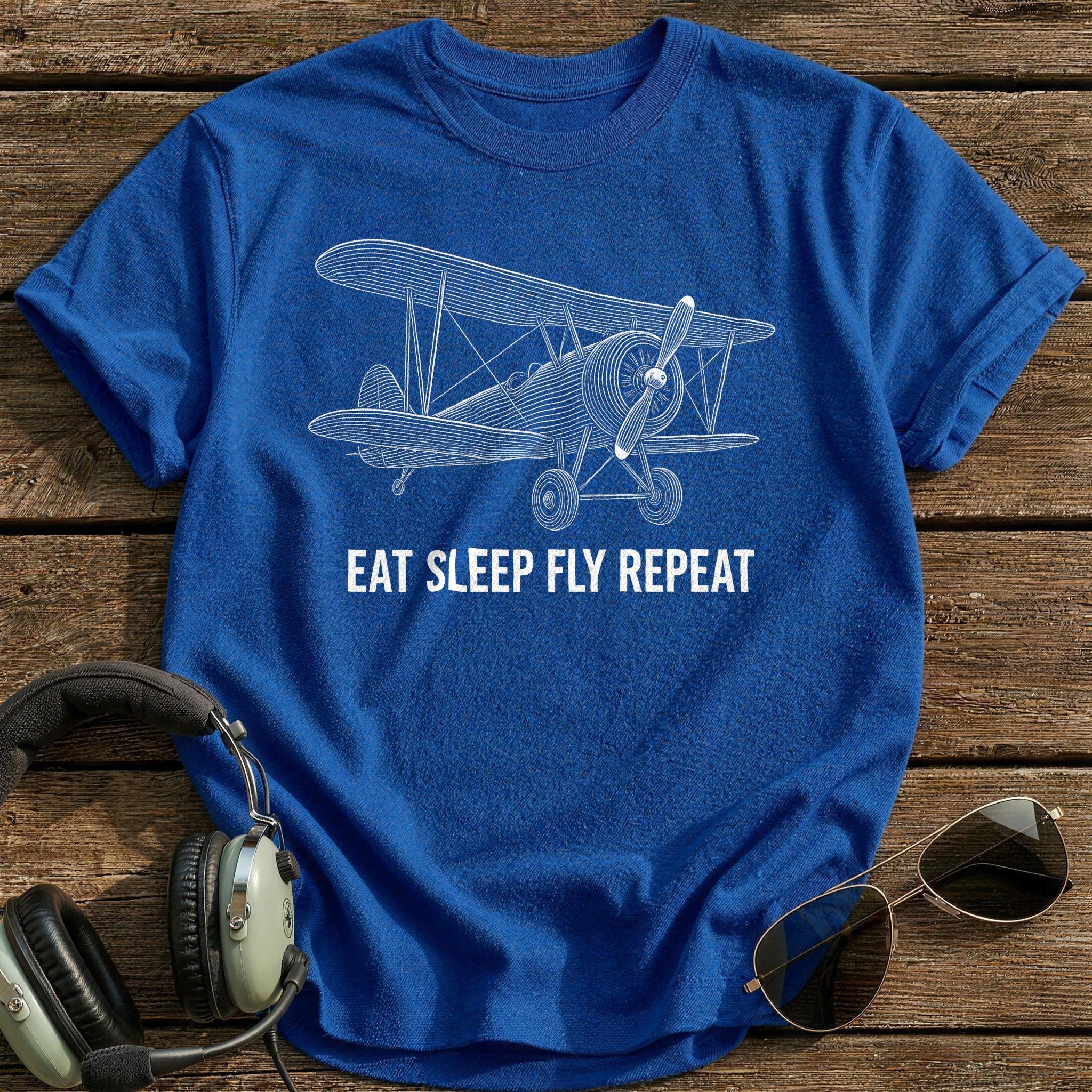 Eat Sleep Fly 35 T-Shirt - Royal