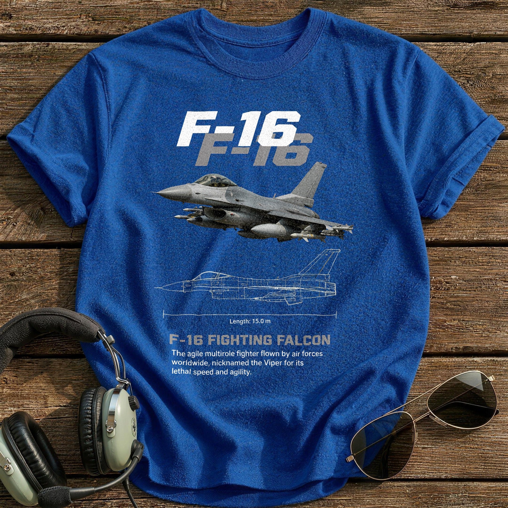 F16 15 T-Shirt - Royal