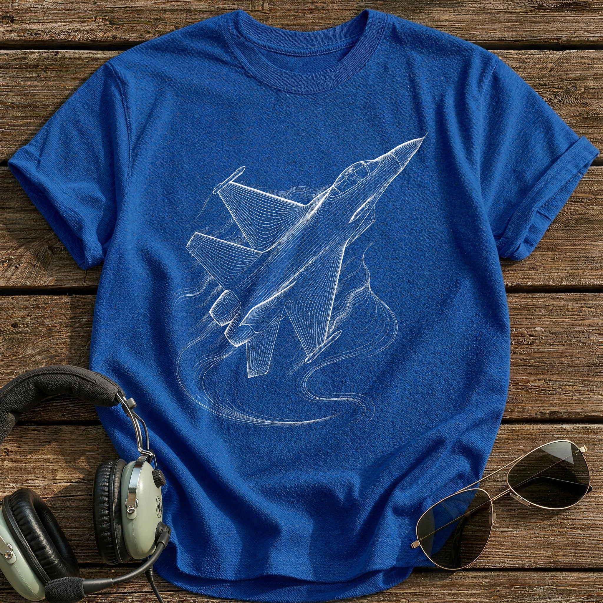 Fighter Jet 75 T-Shirt - Royal