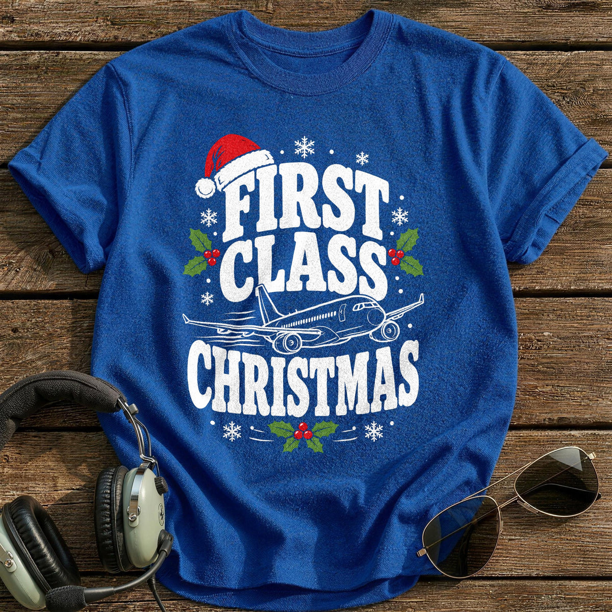 First Class Christmas 30 T-Shirt - Royal