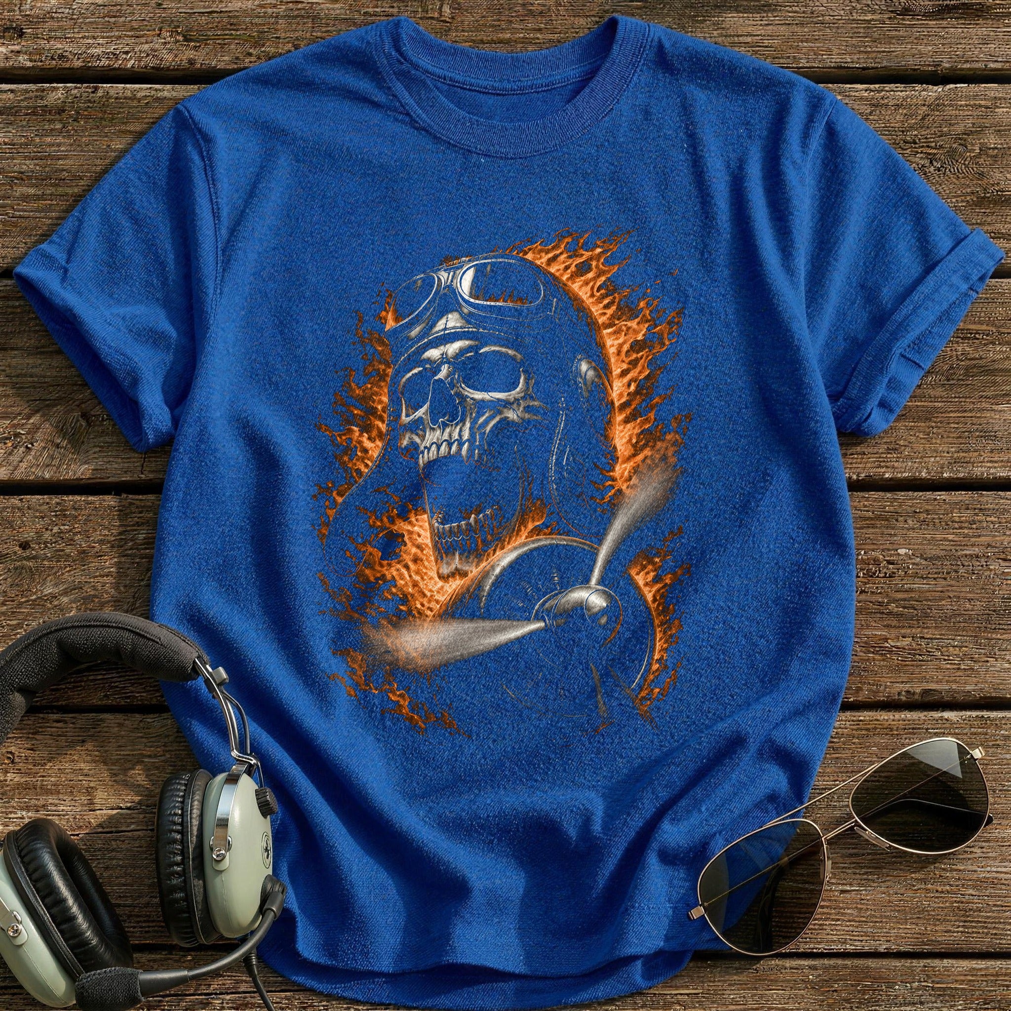Flaming Skull Flighthelmet 53 - Royal