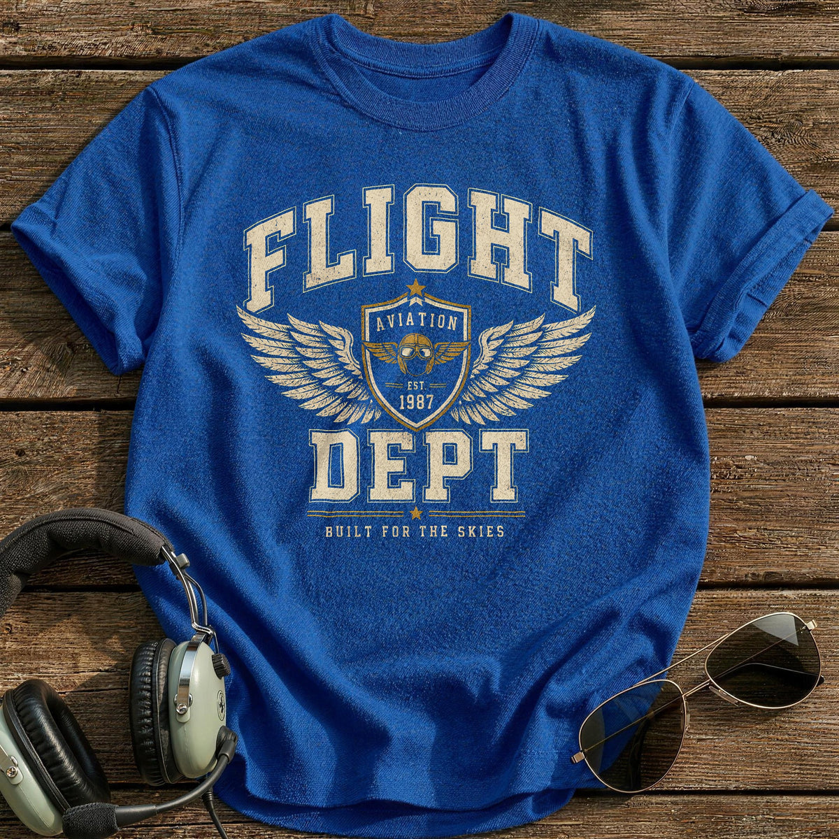 Flight Dept Varsity 12 T-Shirt - Royal