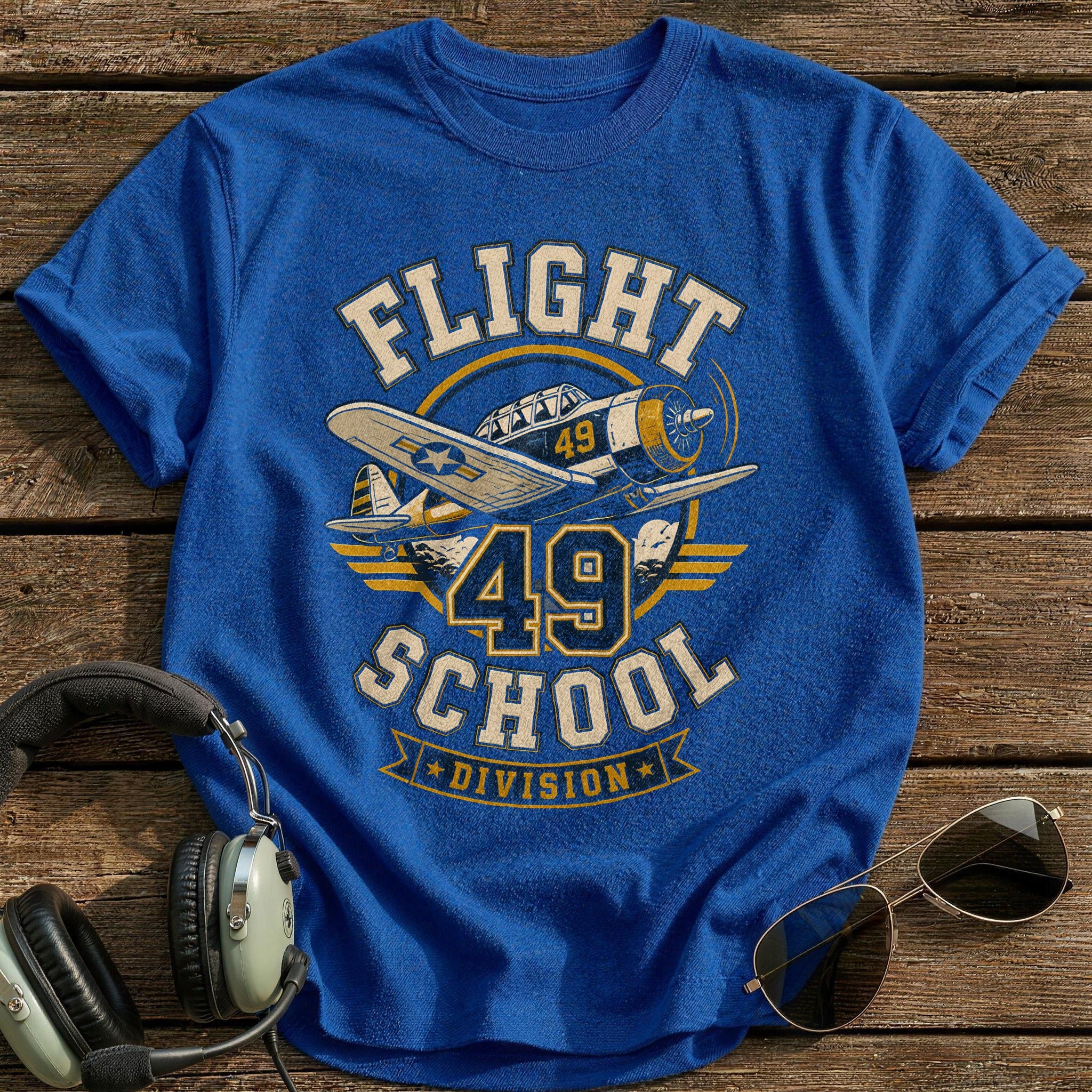 Flight School Division 49 27 T-Shirt - Royal