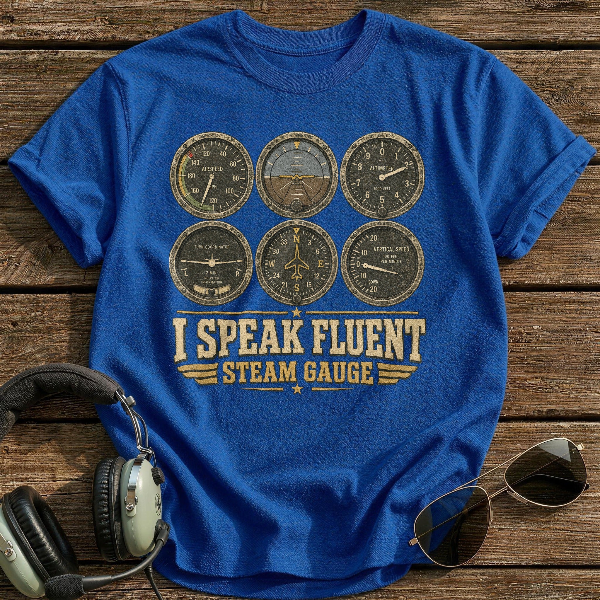 Fluent Steam Gauge T-Shirt - Royal