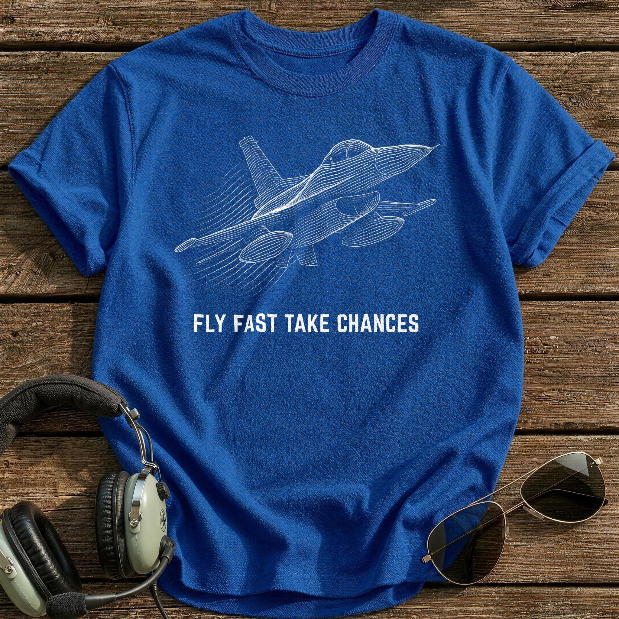 Fly Fast Chances 36 T-Shirt - Royal