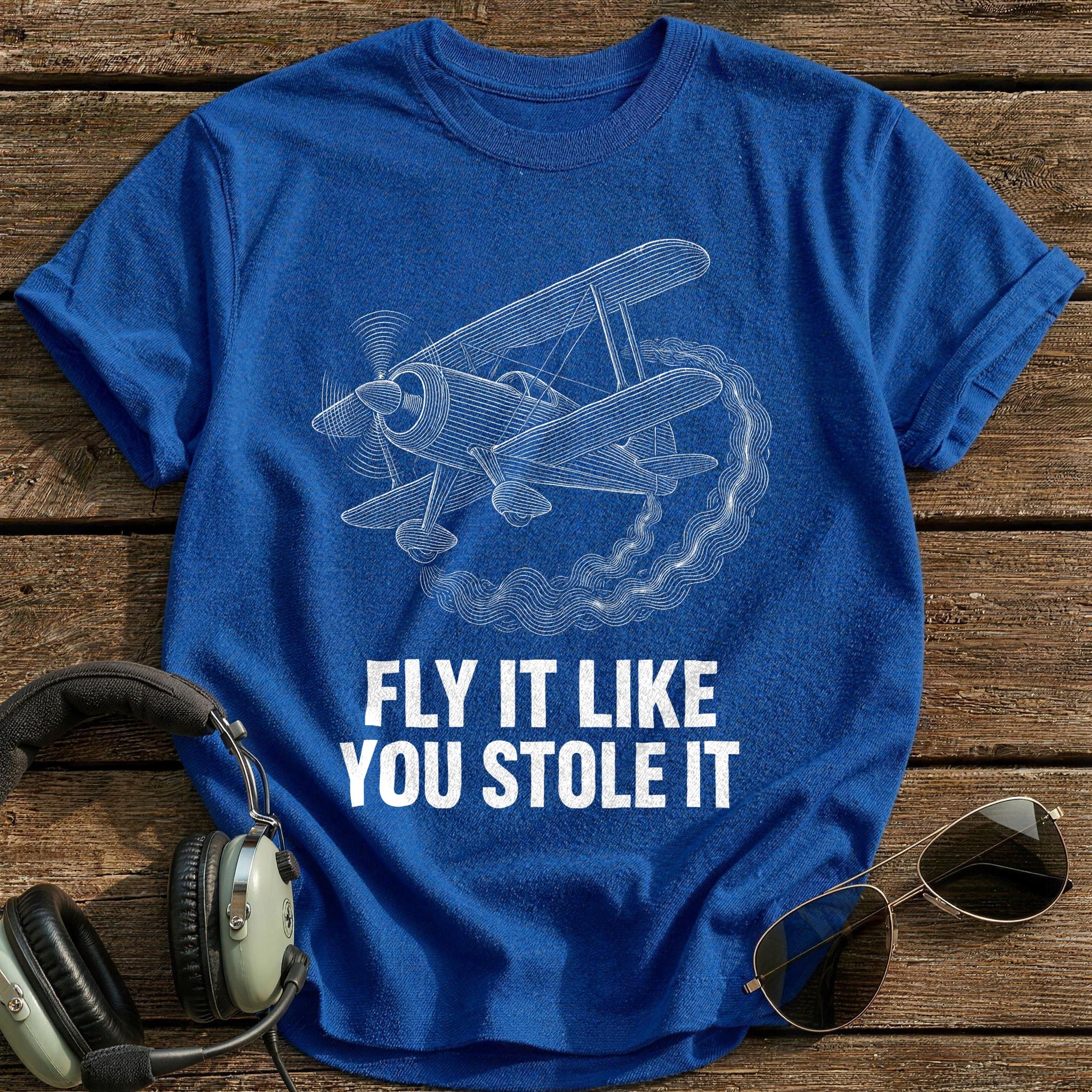 Fly Like Stole It 27 T-Shirt - Royal