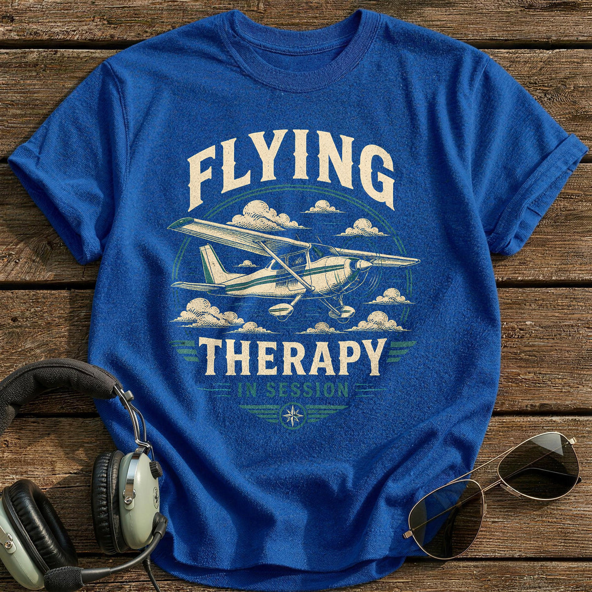 Flying Therapy In Session 29 T-Shirt - Royal