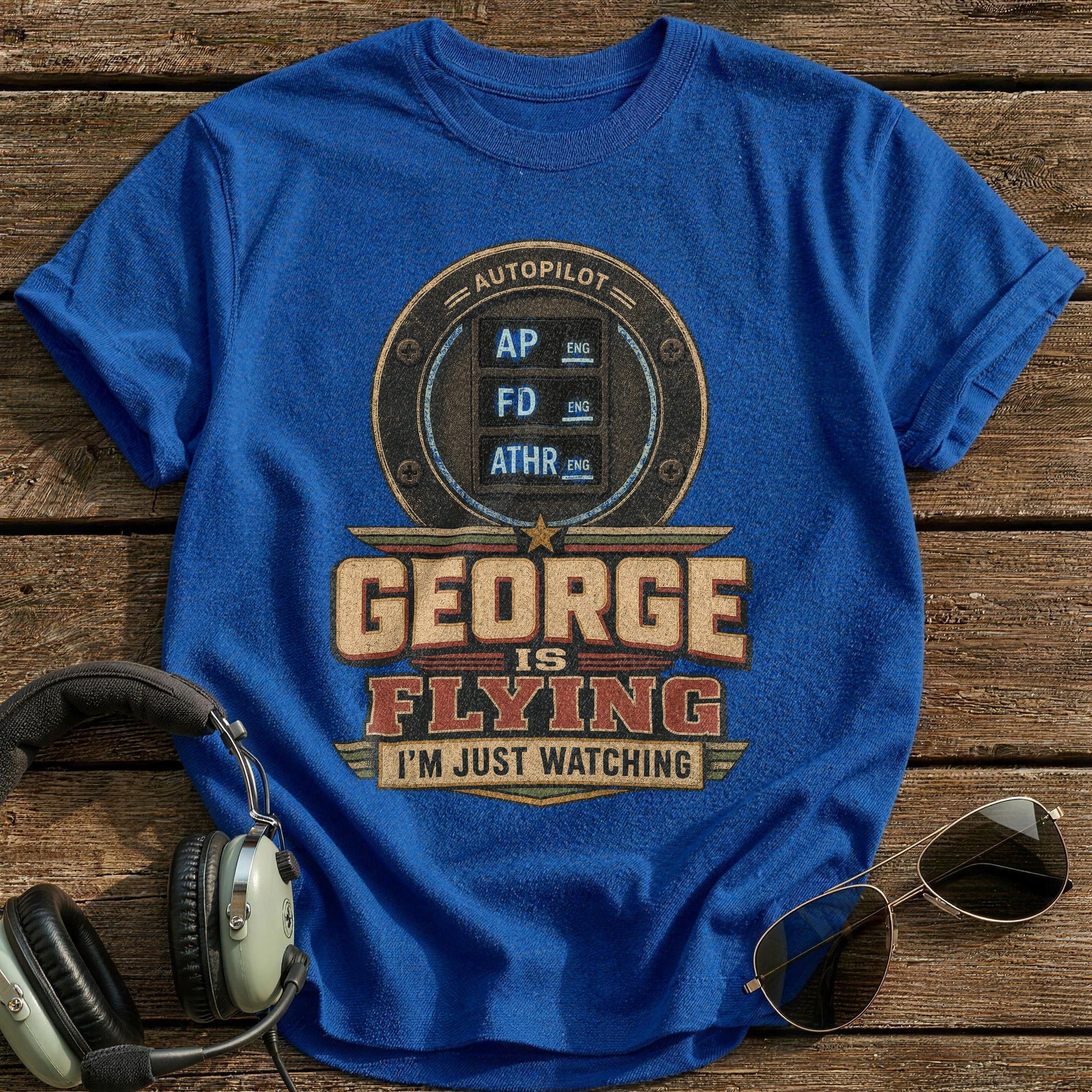 George Is Flying T-Shirt - Royal