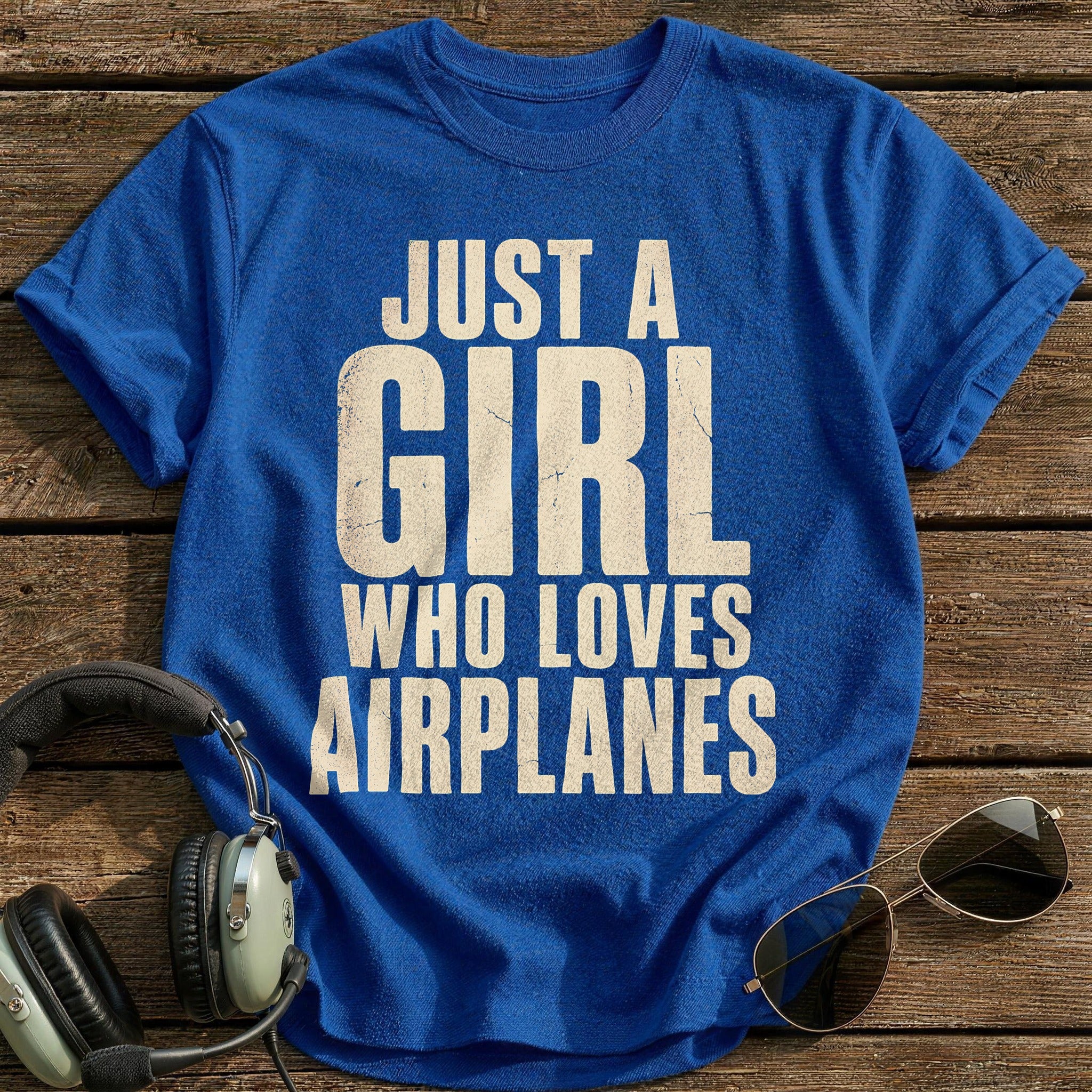 Girl Loves Airplanes - Royal
