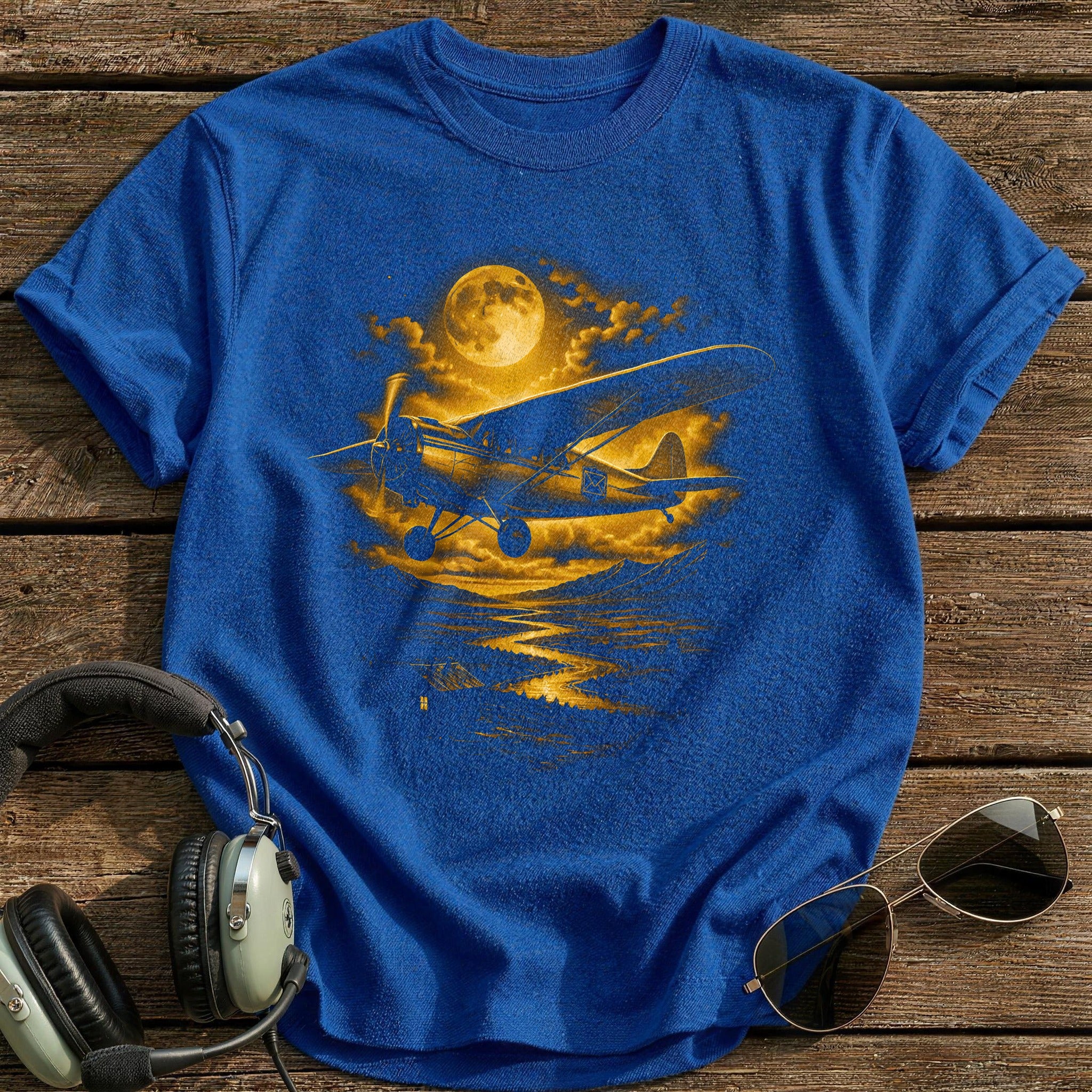 Golden Moon Flight T-Shirt - Royal