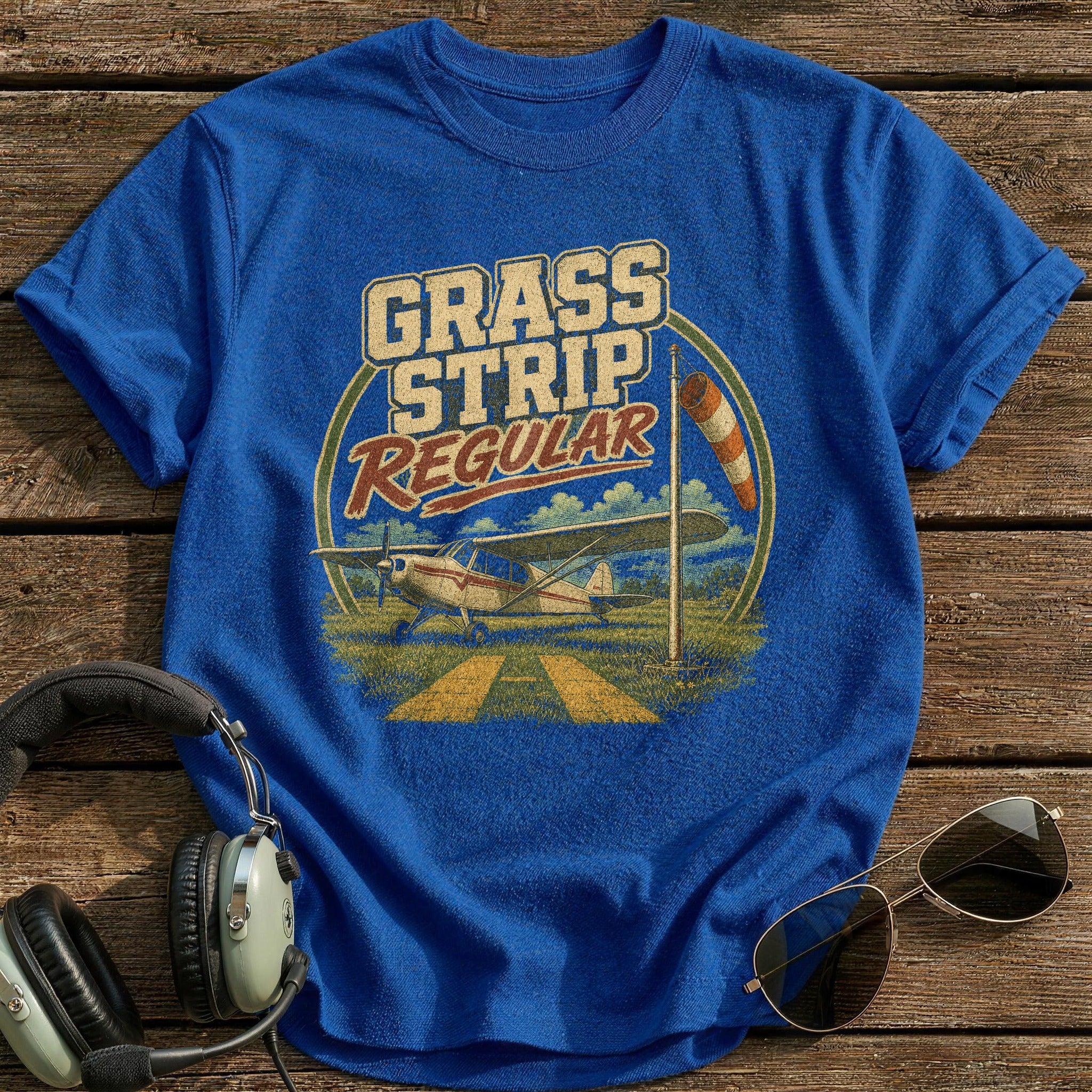Grass Strip Regular T-Shirt - Royal