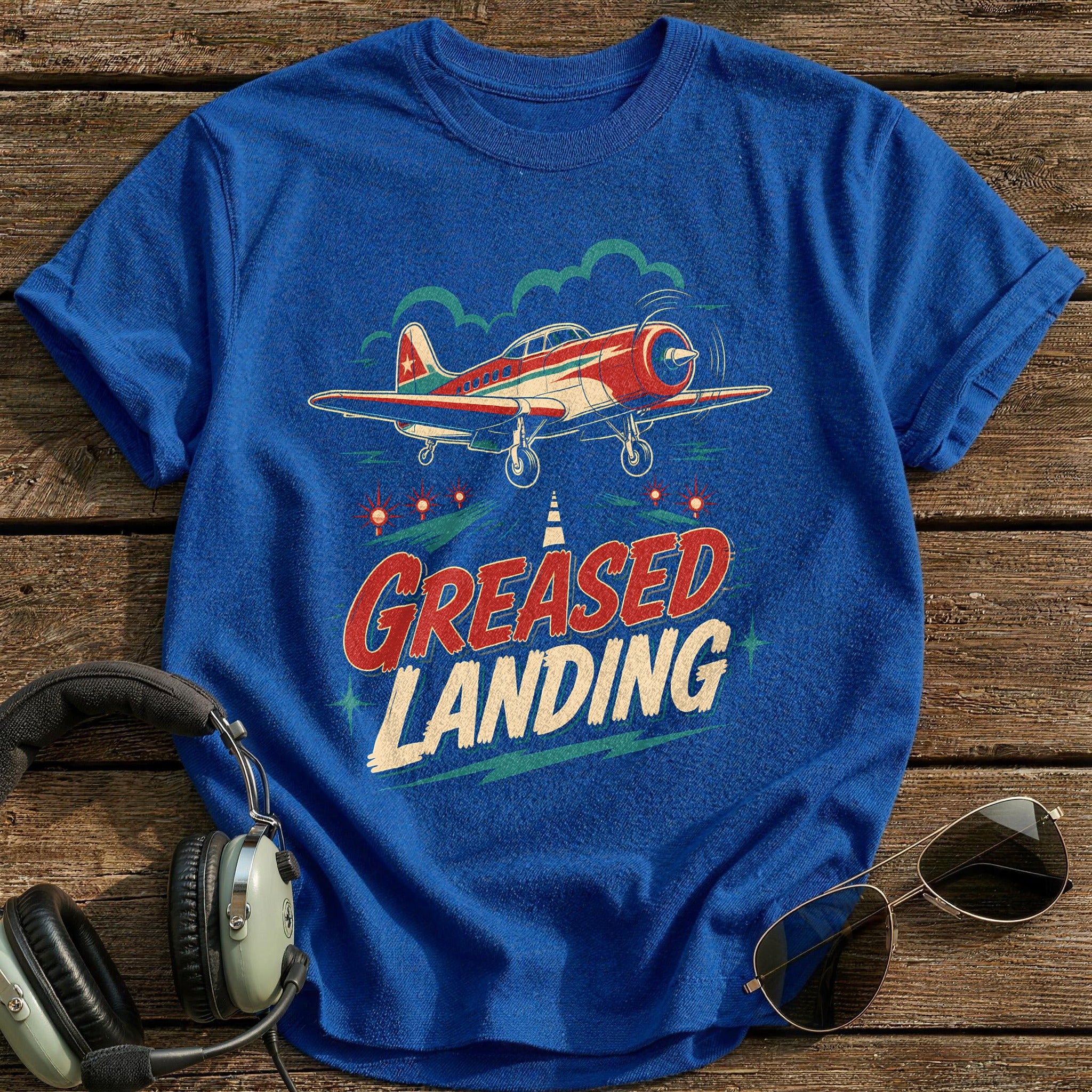 Greased Landing T-Shirt - Royal