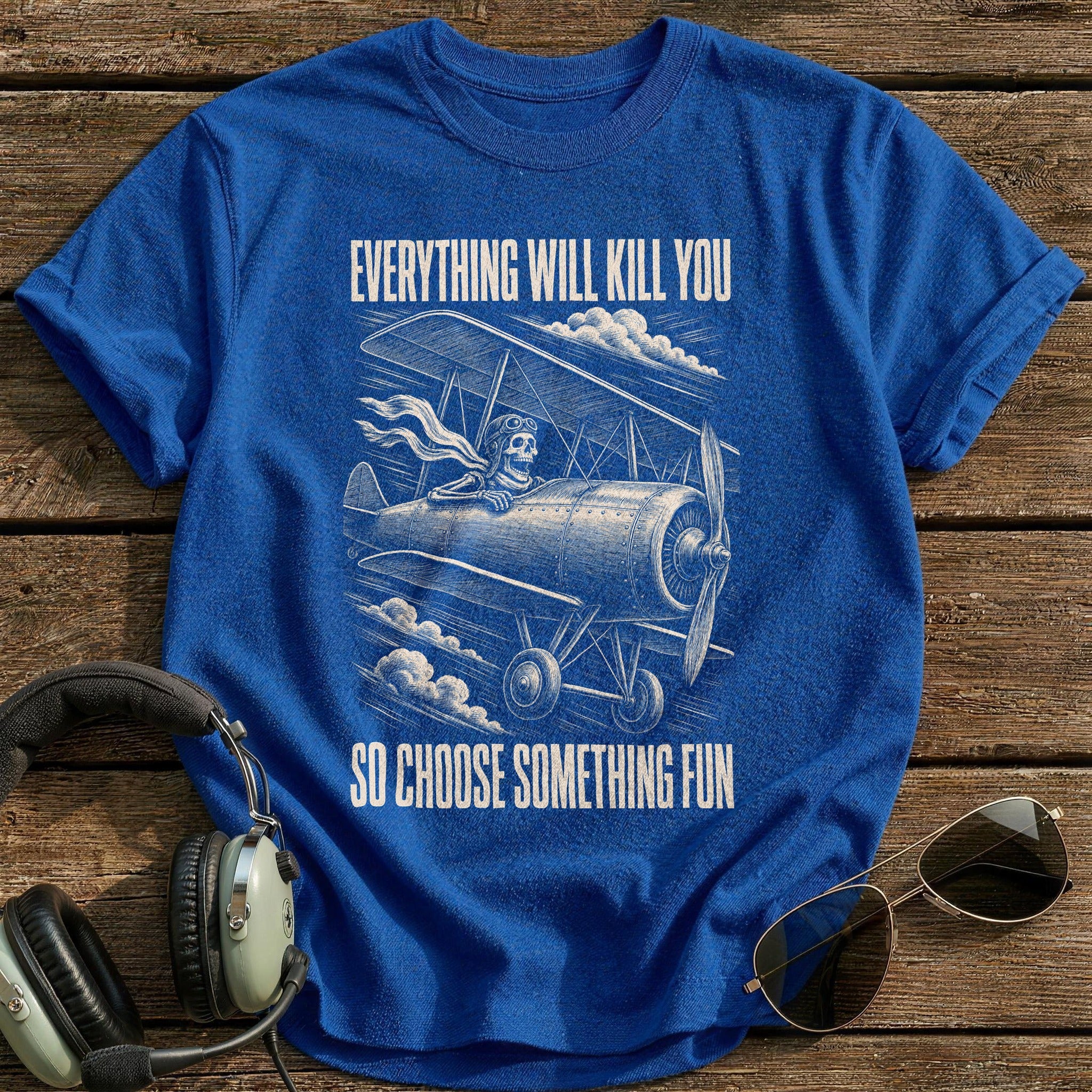 Grim Reaper Throttle T-Shirt - Royal